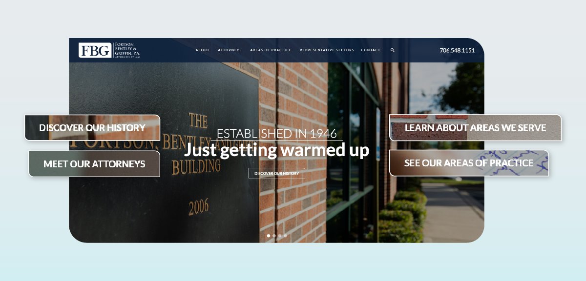 Fortson, Bently & Griffin law firm website homepage