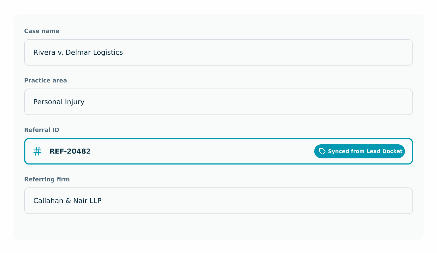 Casepeer settlement fee option in casepeer UI