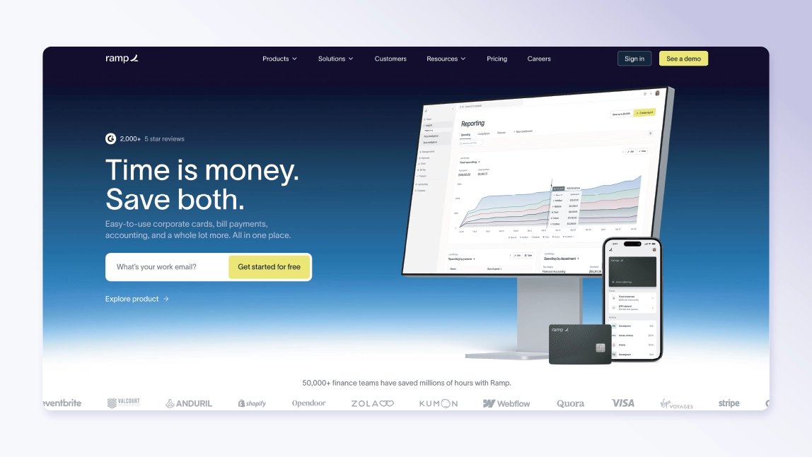 Ramp homepage screenshot