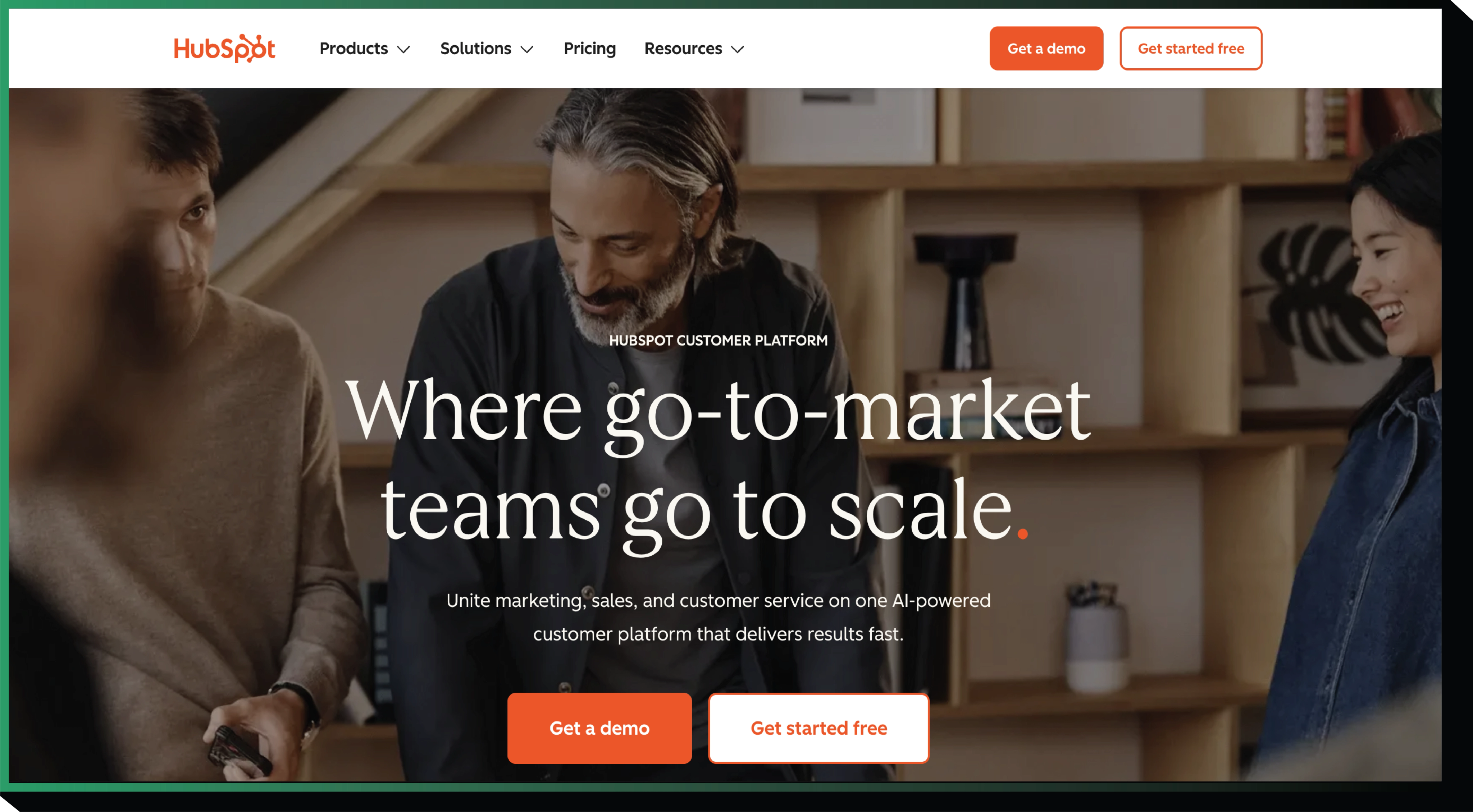 HubSpot home page