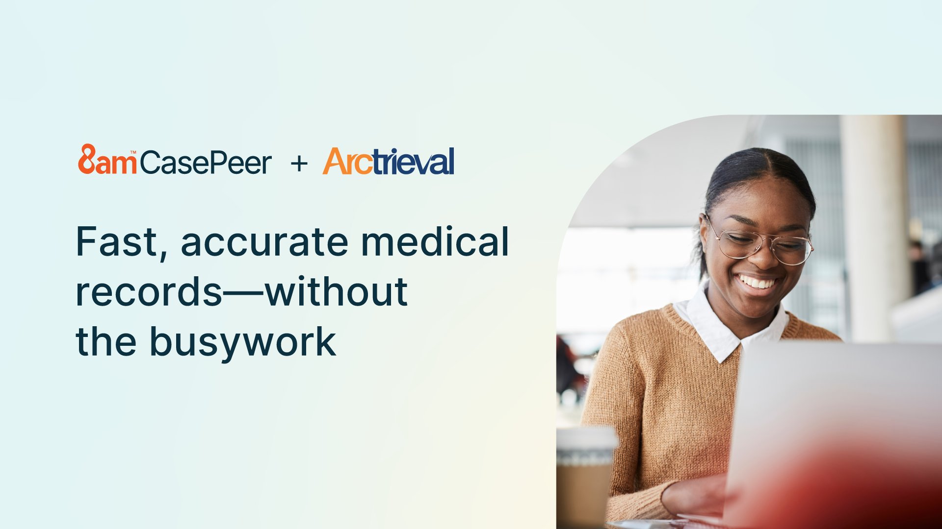 Arctrieval and CasePeer logos