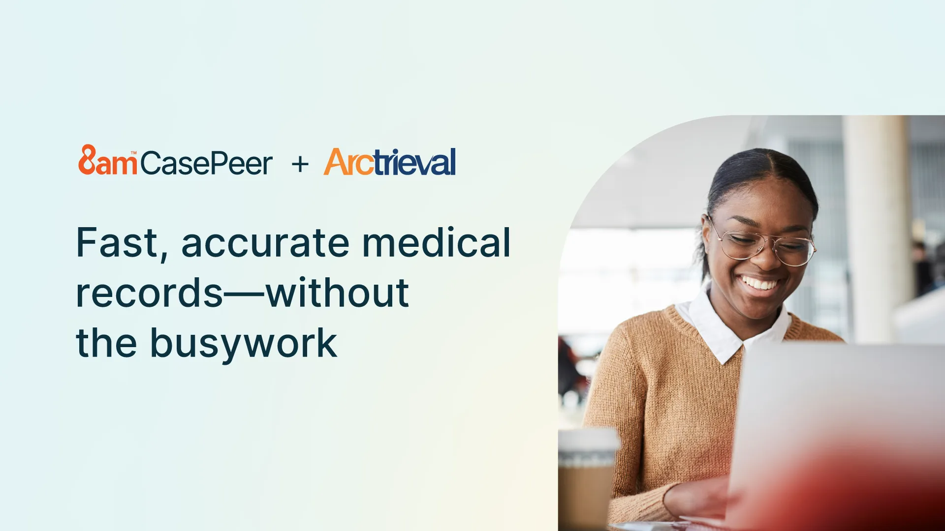 Arctrieval and CasePeer logos