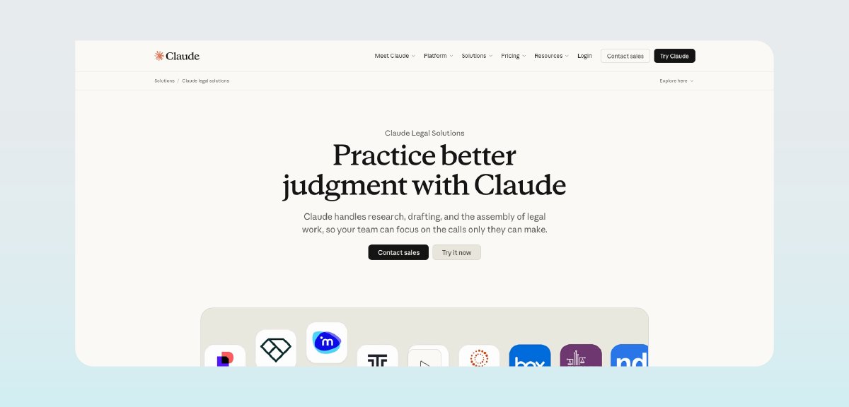 Claude Legal screenshot