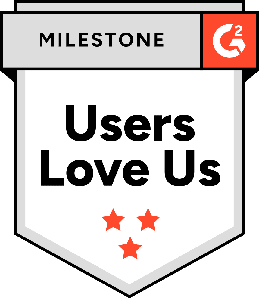 G2 badge icon saying "users love us"
