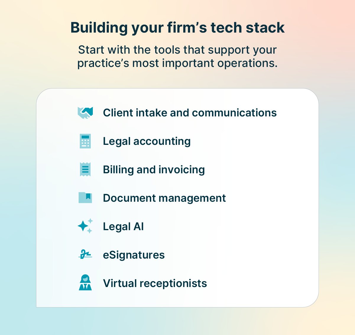 Tools for small law firms graphic