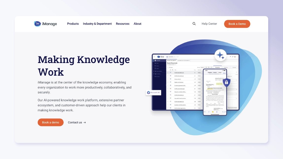iManagement homepage screenshot