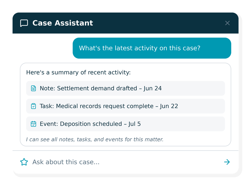 8am IQ assistant UI with notes tasks and events