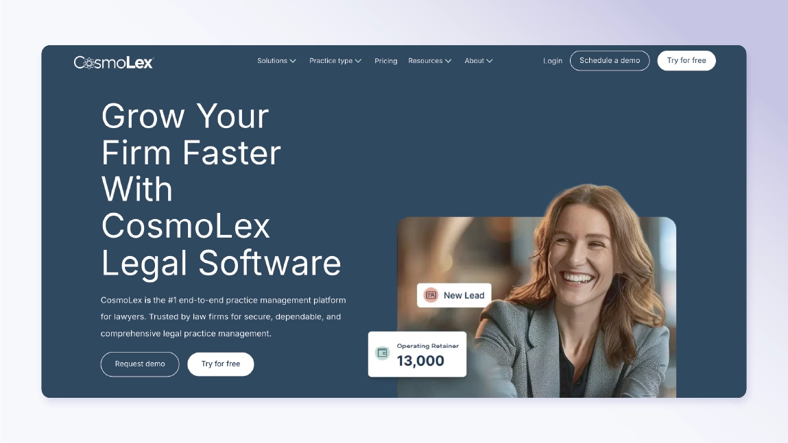 Cosmolex homepage screenshot