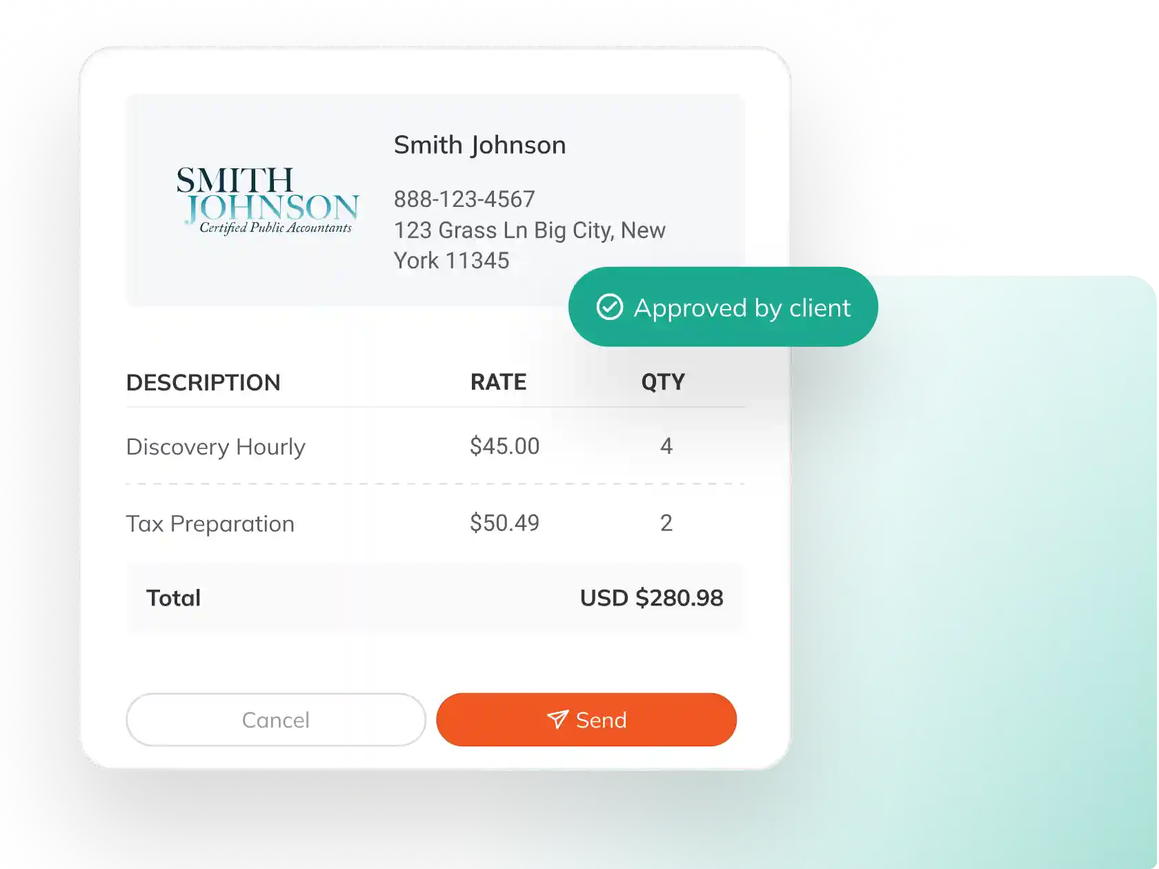 Itemized invoicing product graphic 