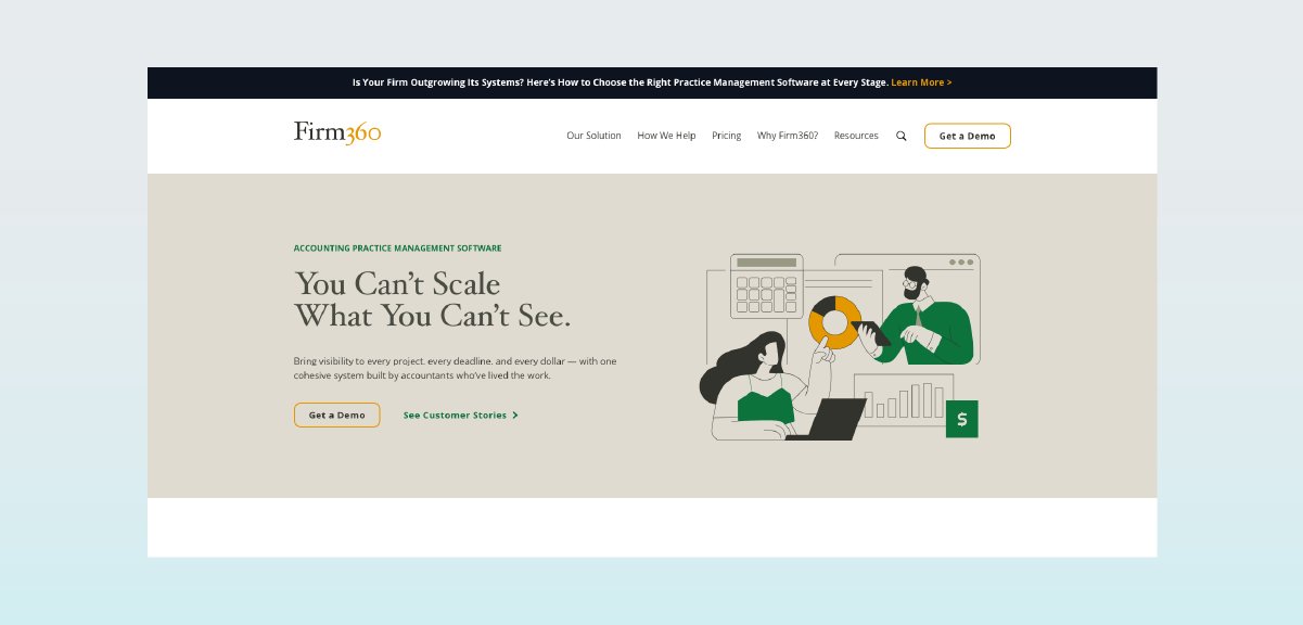 Firm360 homepage screenshot