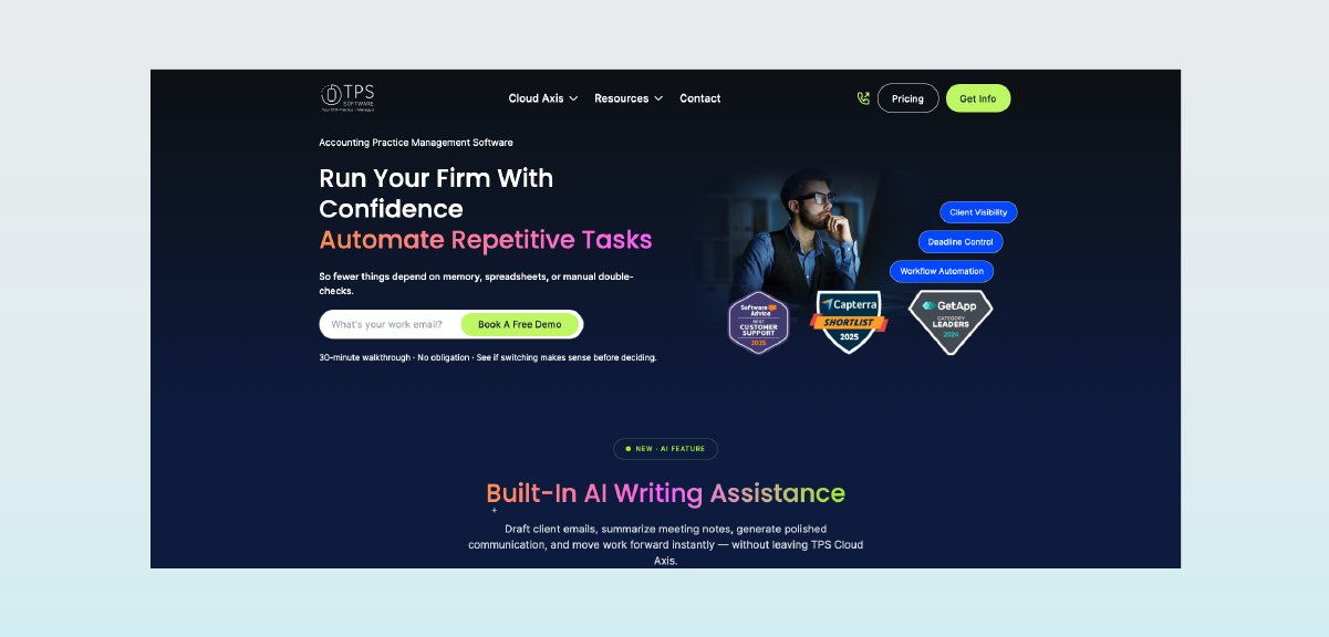 TPS homepage screenshot