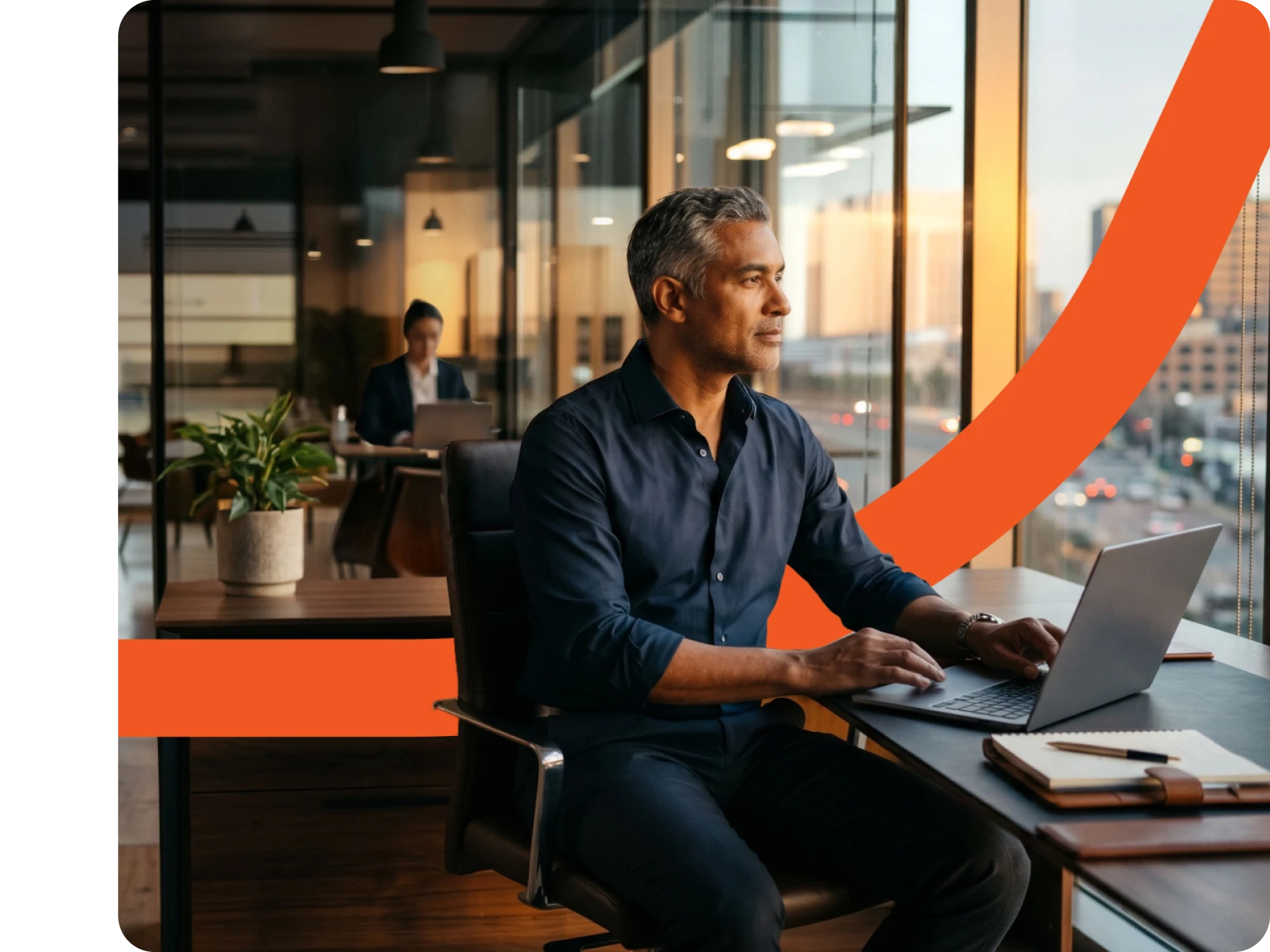 Business professionals collaborating in office with Software Advice FrontRunners 2026, Capterra 4.8 rating, and G2 Users Love Us badges.