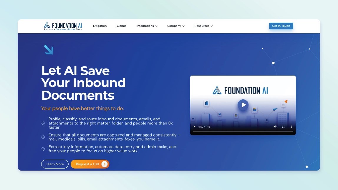Foundation AI homepage screenshot