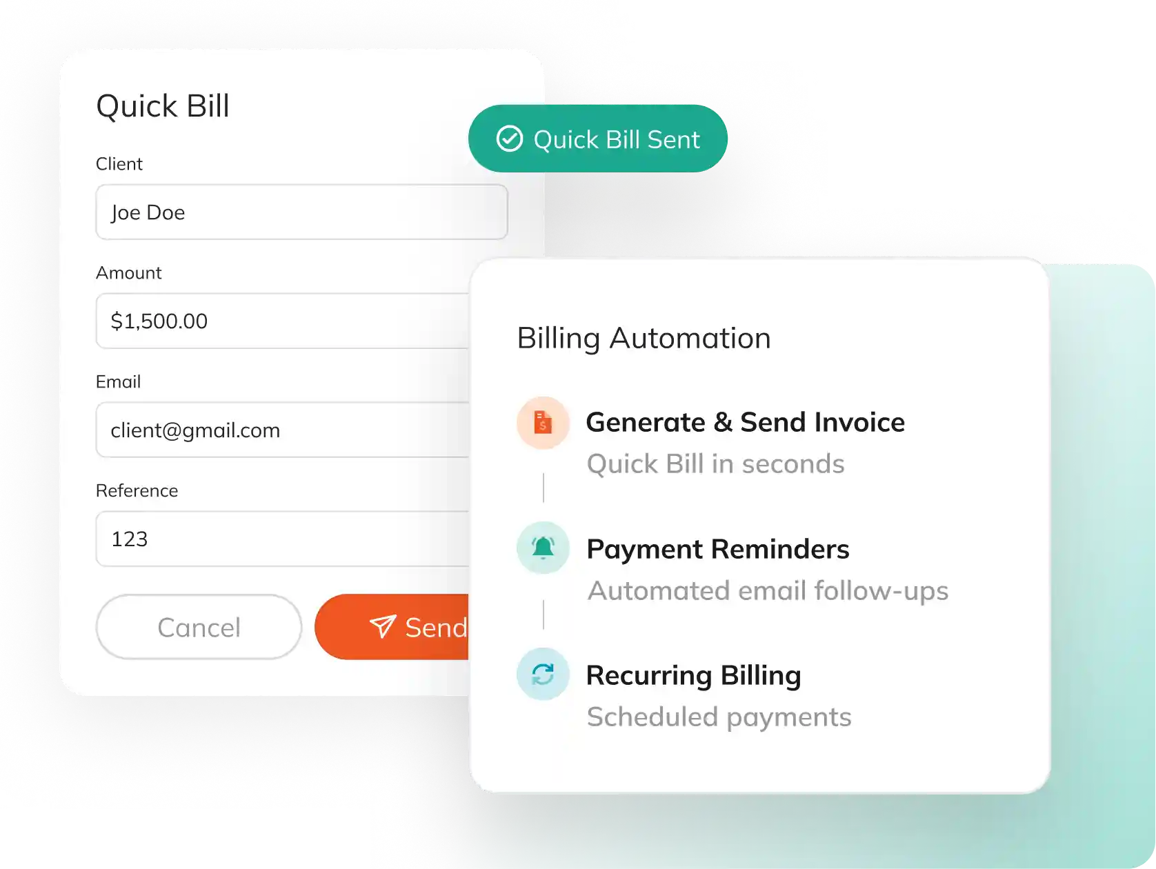 Billing automation feature product graphic