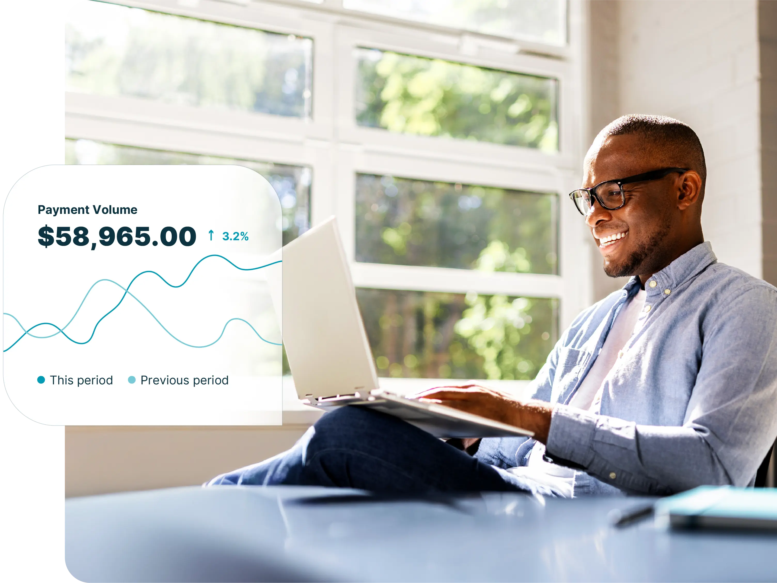 Professional looking at a graph of his business's finances