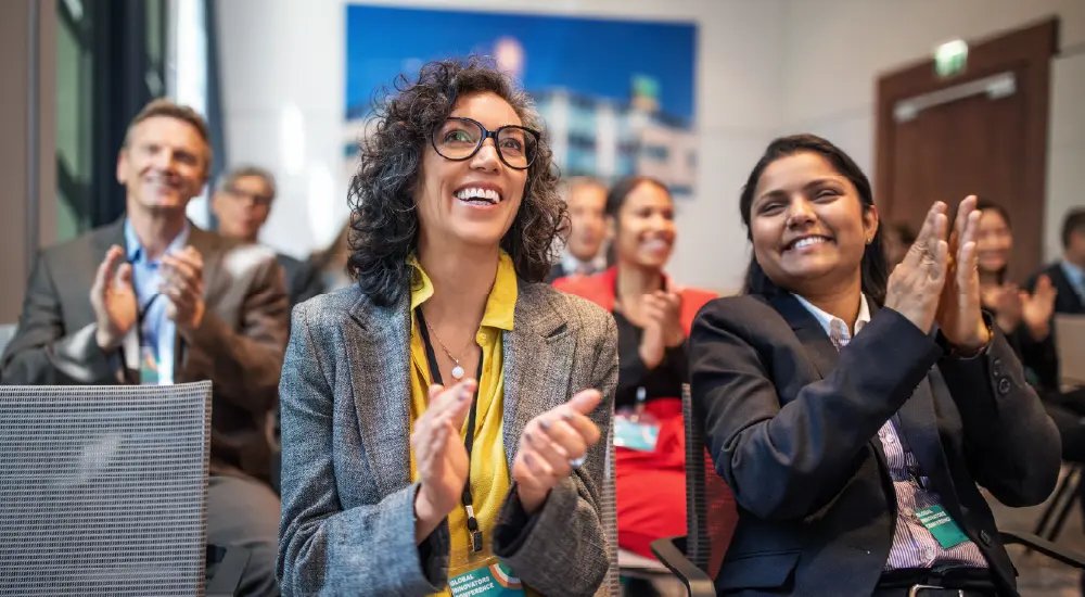Lawyers at a legal conference seminar