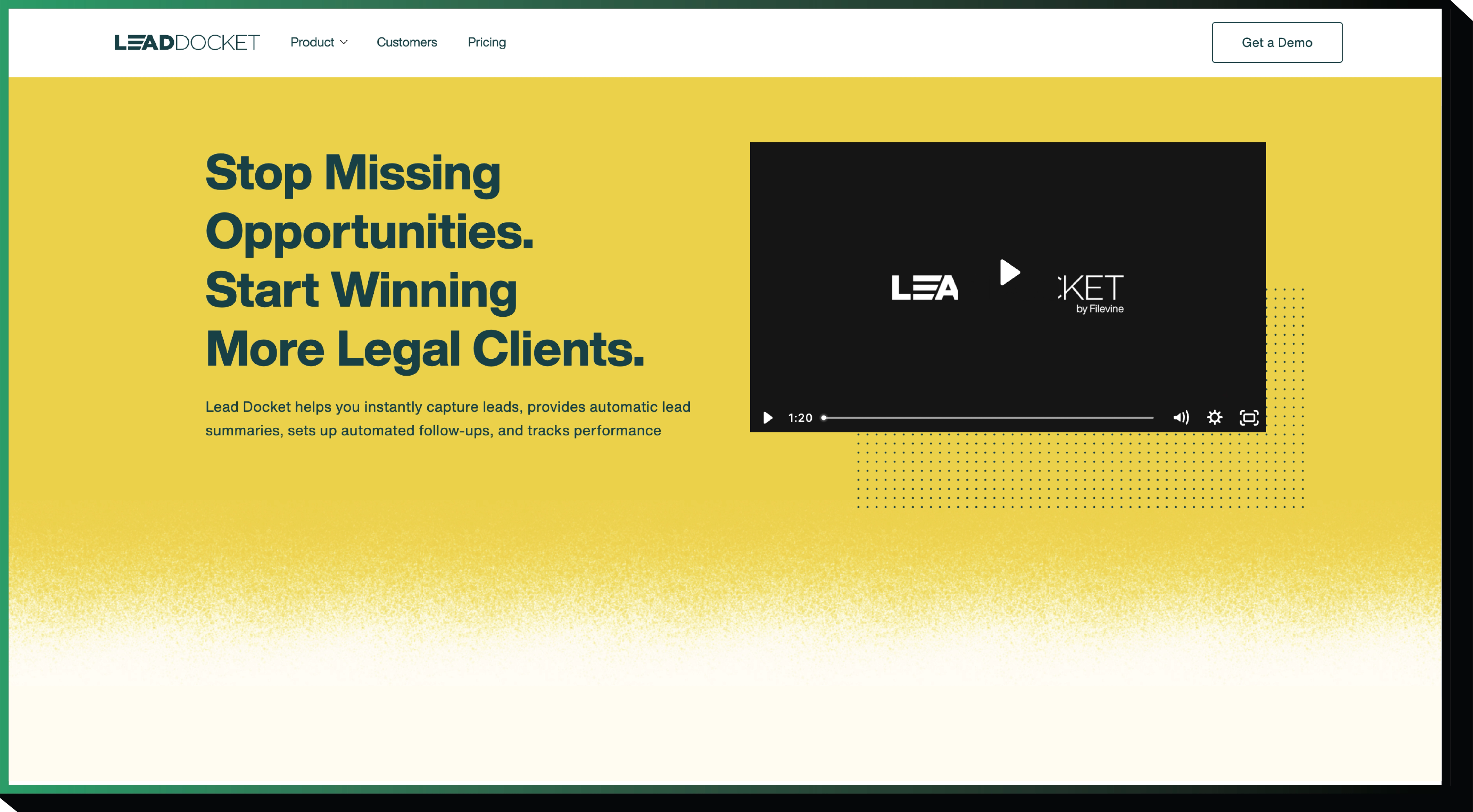 Lead Docket home page