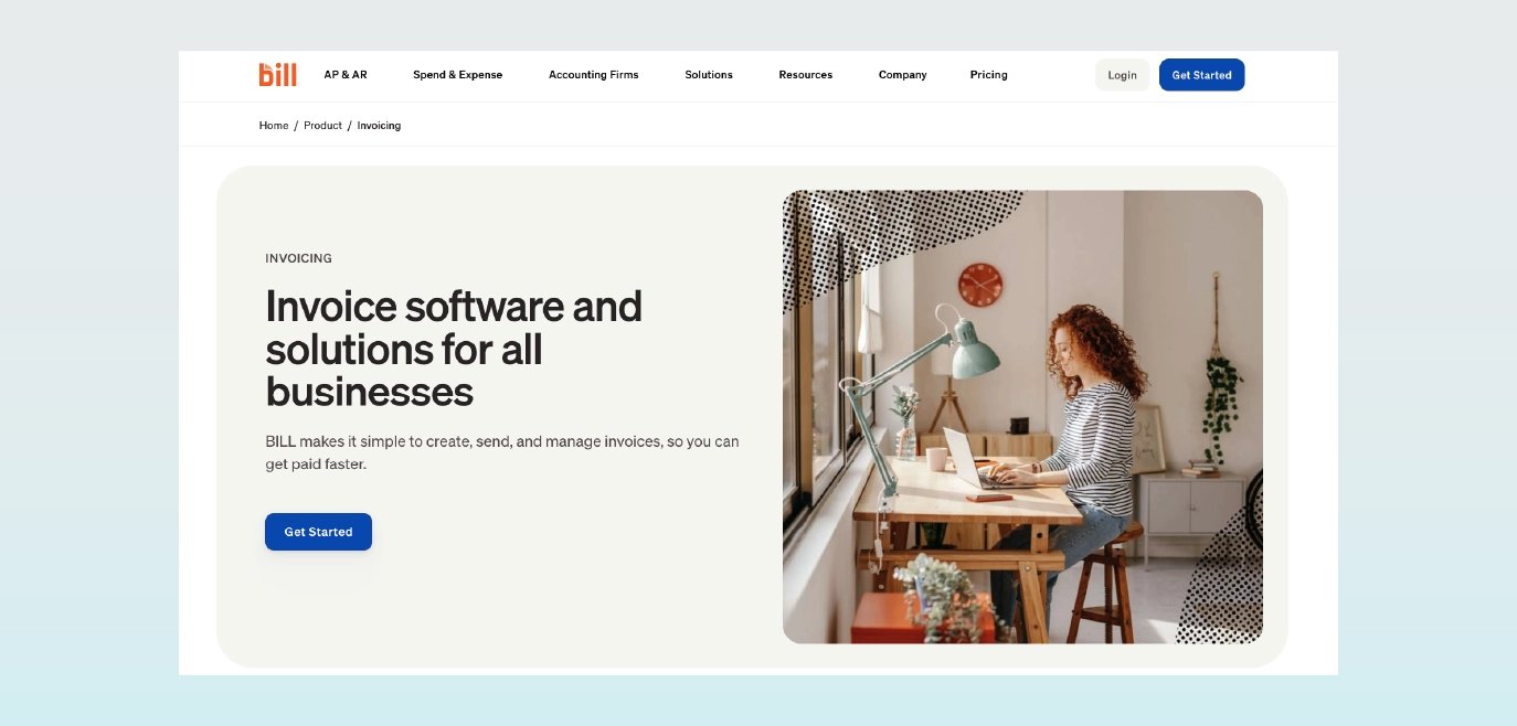 Bill homepage screenshot