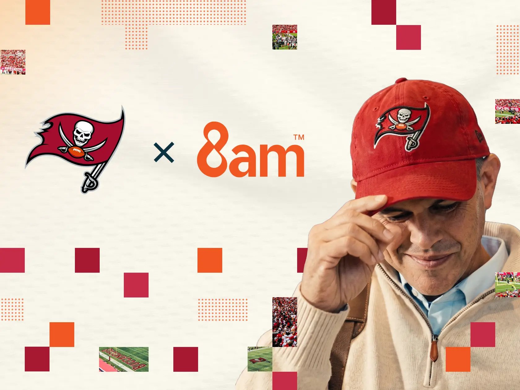 Tampa Bay Buccaneers x 8am Kaleidoscope contest promotional graphic