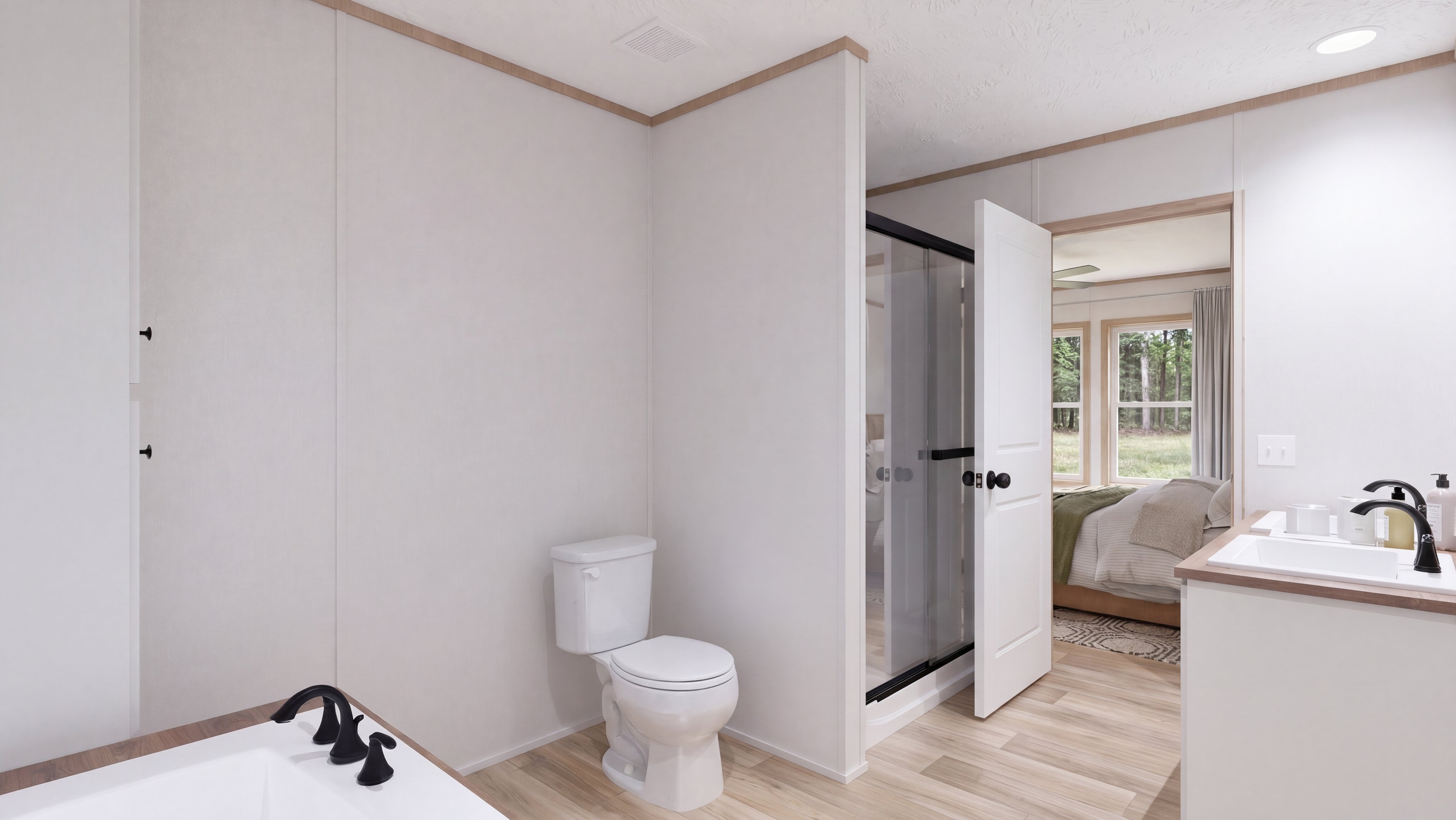Primary bathroom rendering of the El Sueno Breeze home.