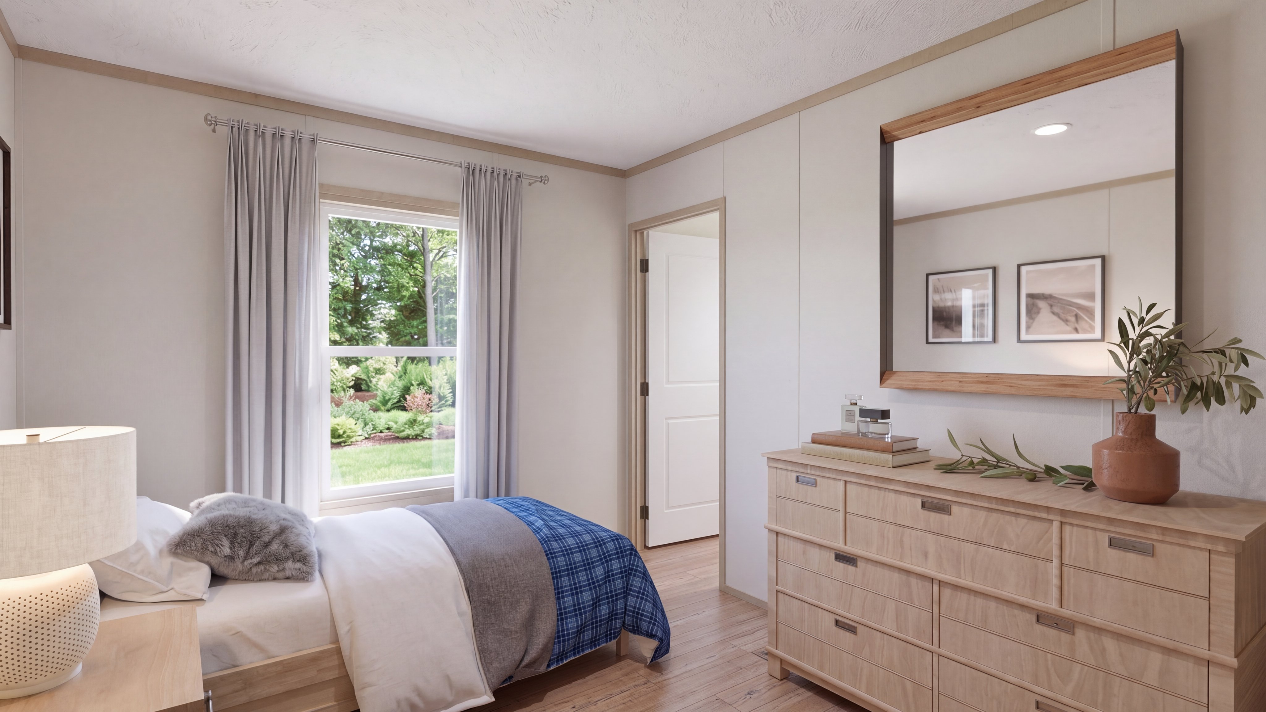 Bedroom rendering of the Morocco home.