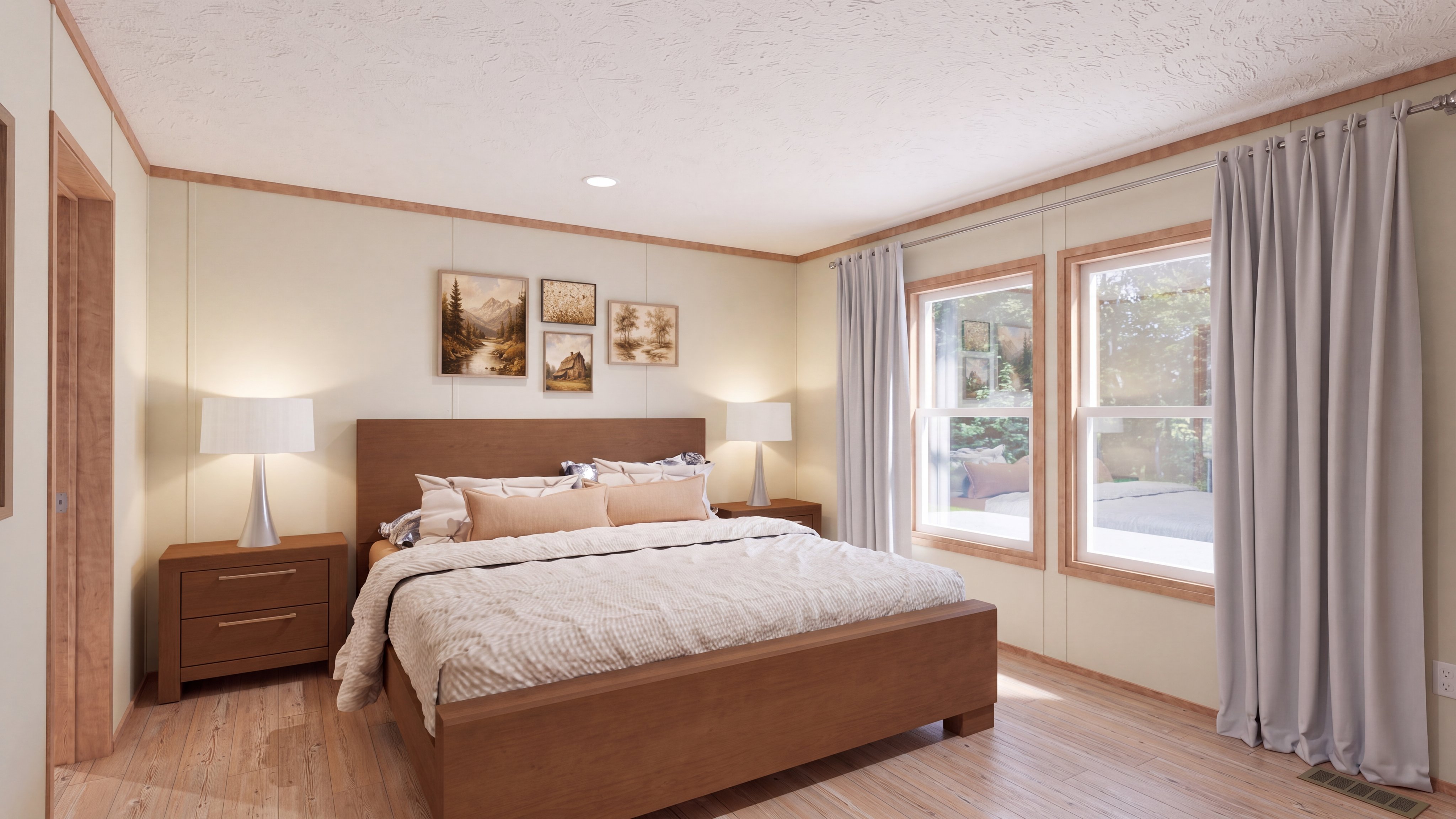 Primary bedroom rendering of the Sevier home.