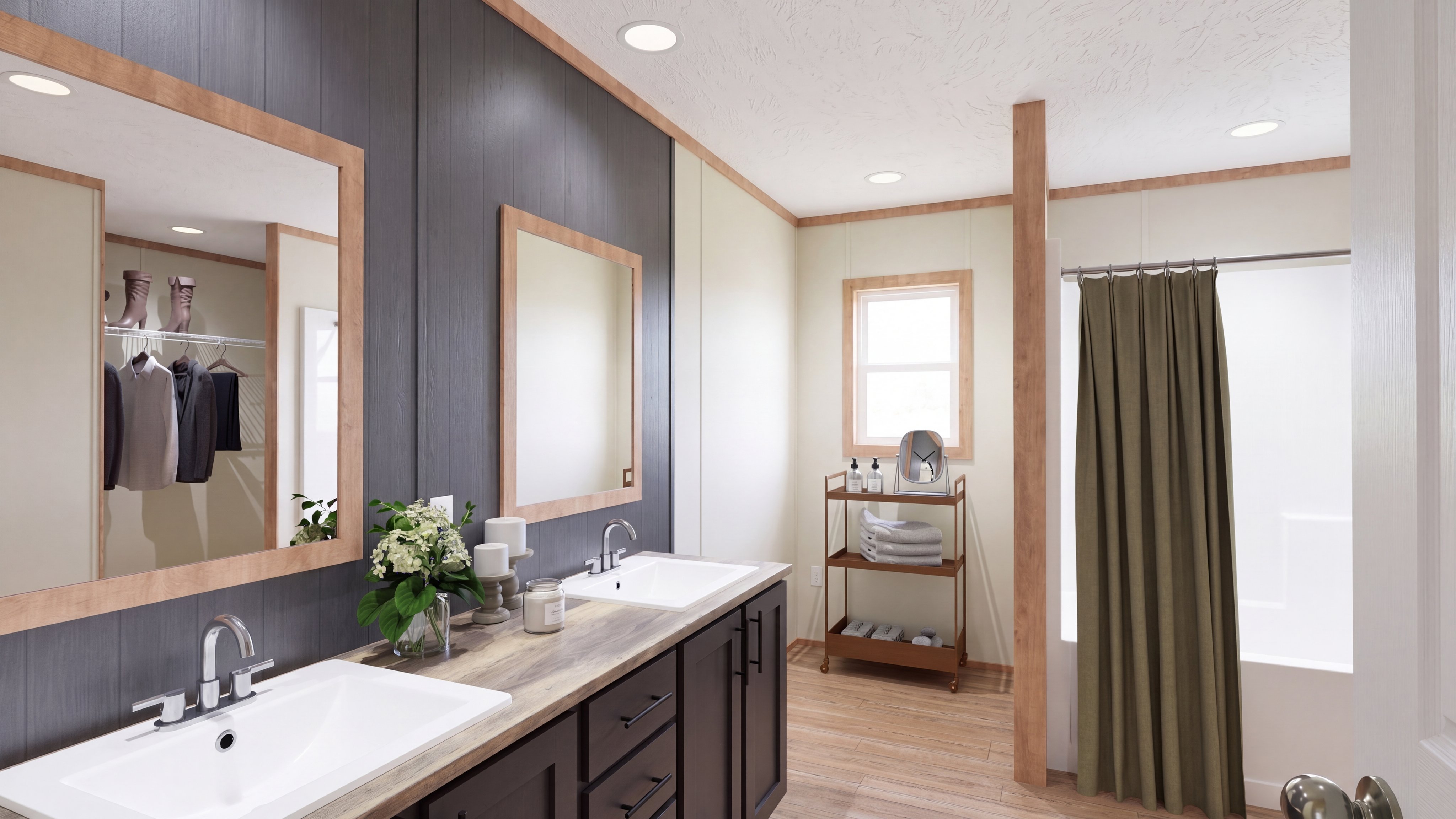 Primary bathroom rendering of the Rainier home.