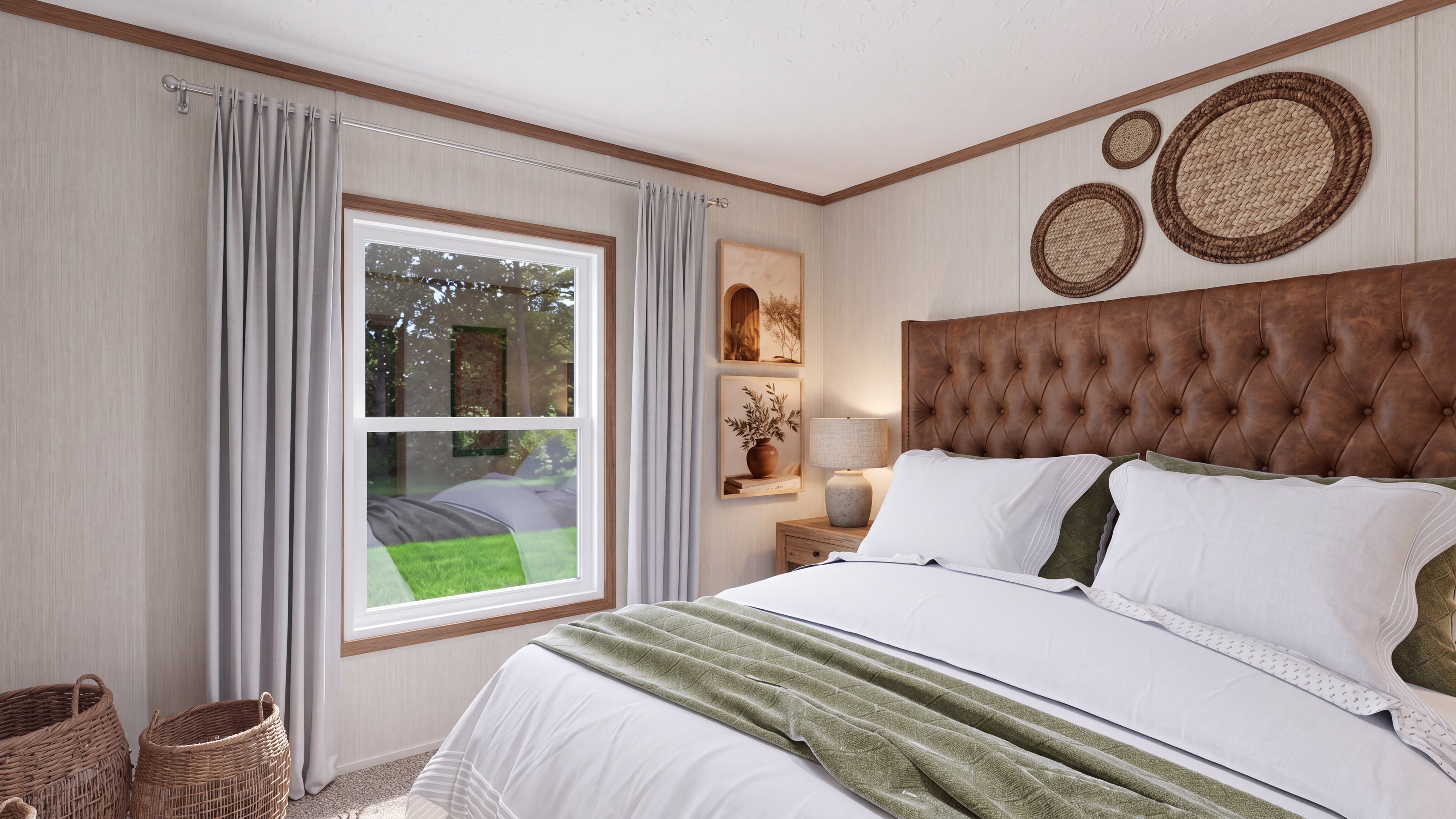 Primary bedroom rendering of the The Lodge home.