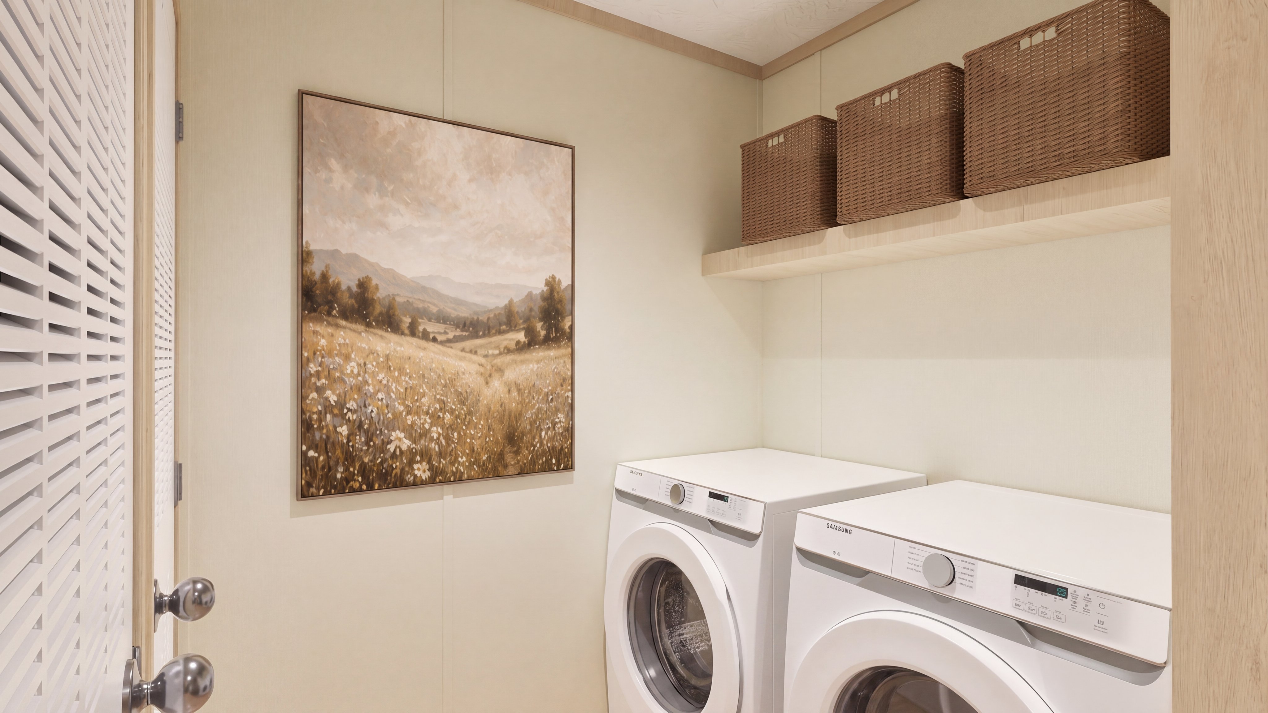 Utility room rendering of the Desoto home.