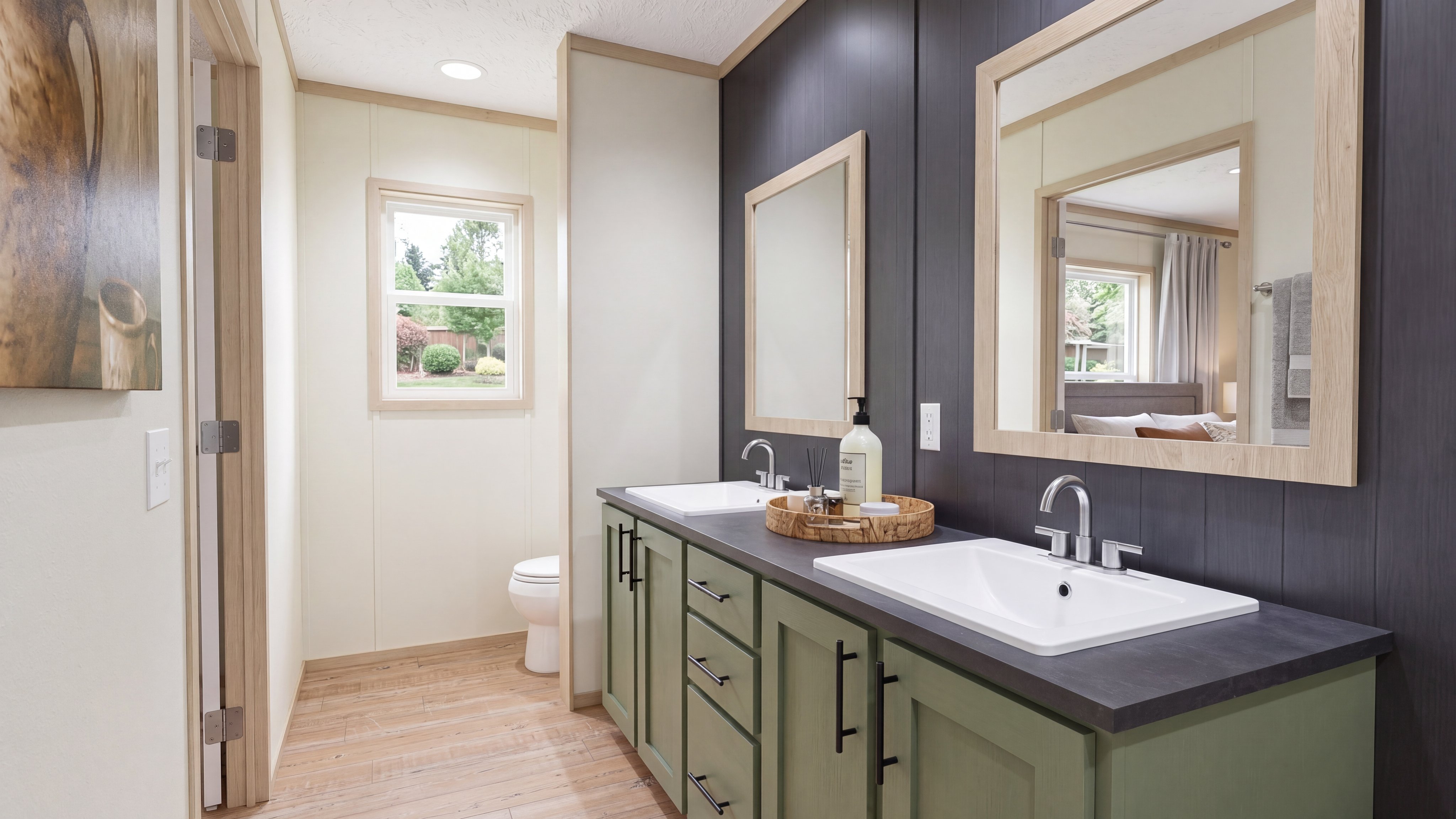 Primary bathroom rendering of the Zion home.