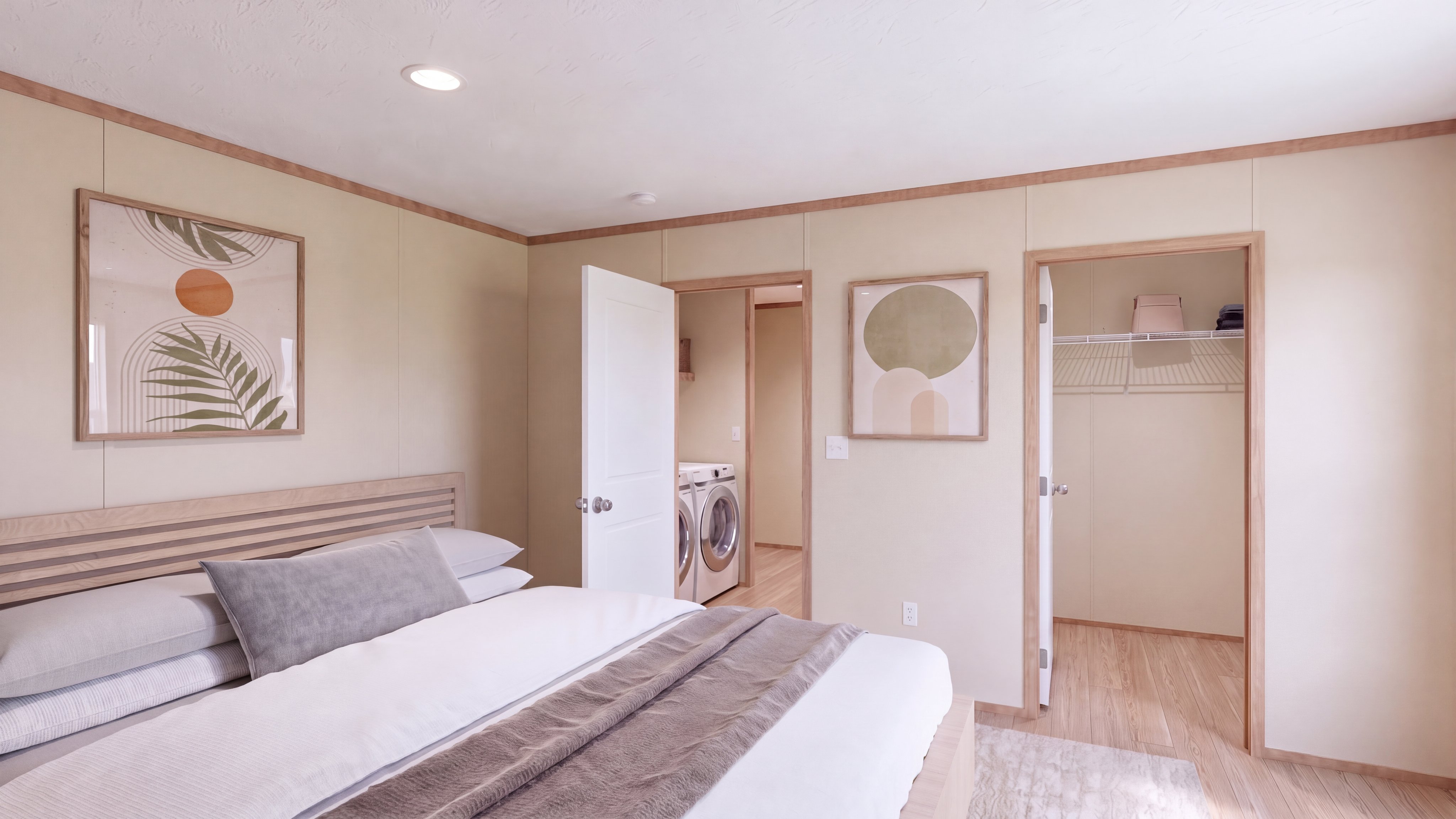 Primary bedroom rendering of the Hudson home.