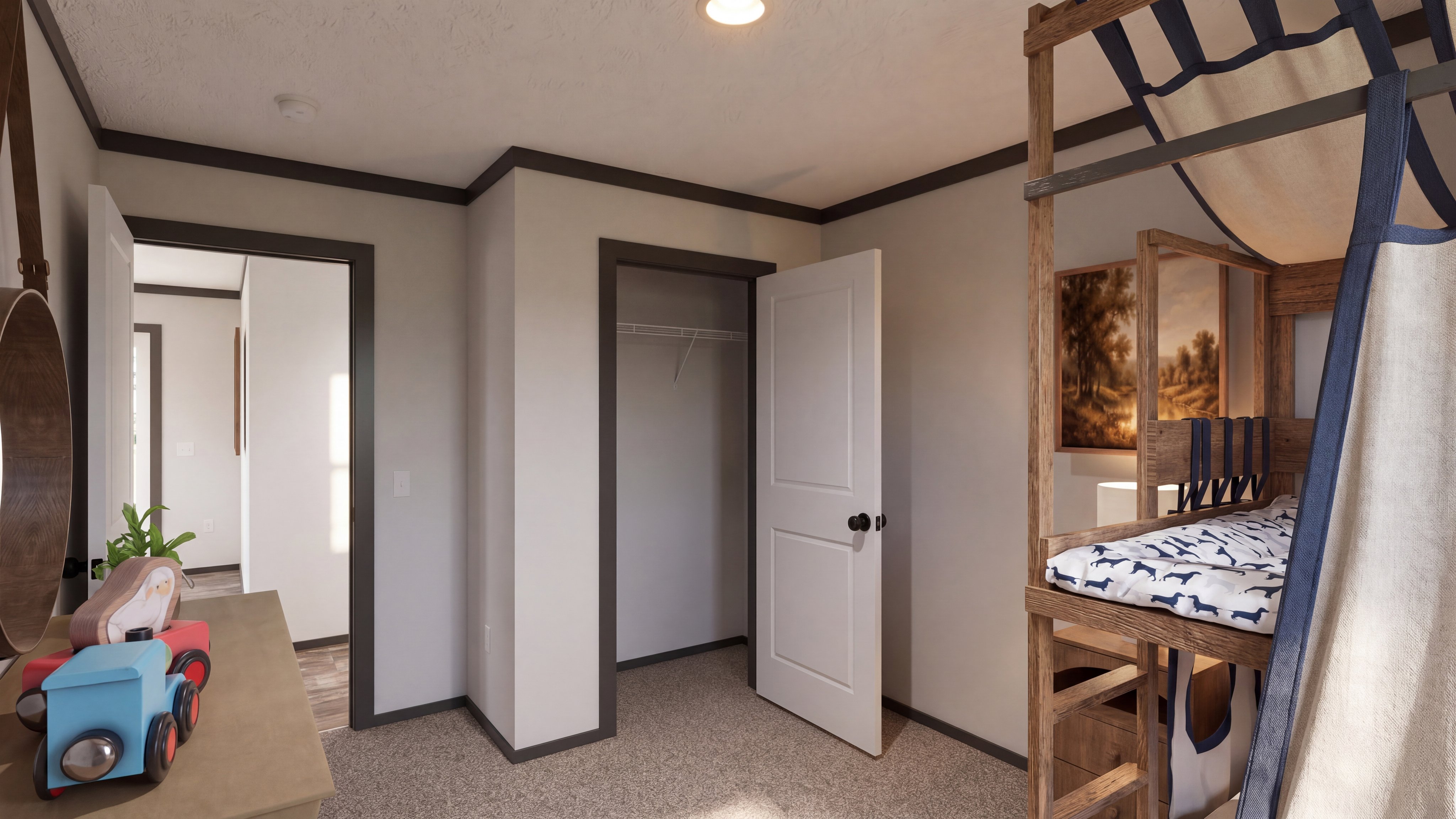 Bedroom rendering of the Boujee 56 home.