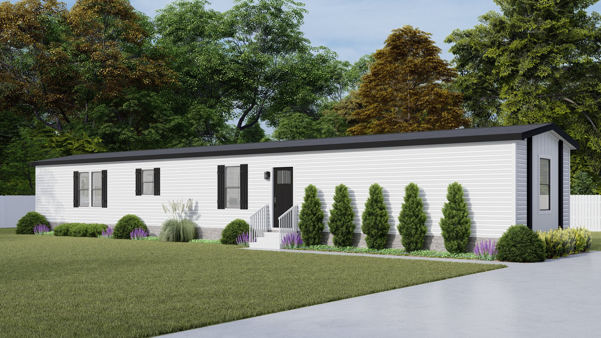 Exterior rendering of the Anniversary 16763 home.