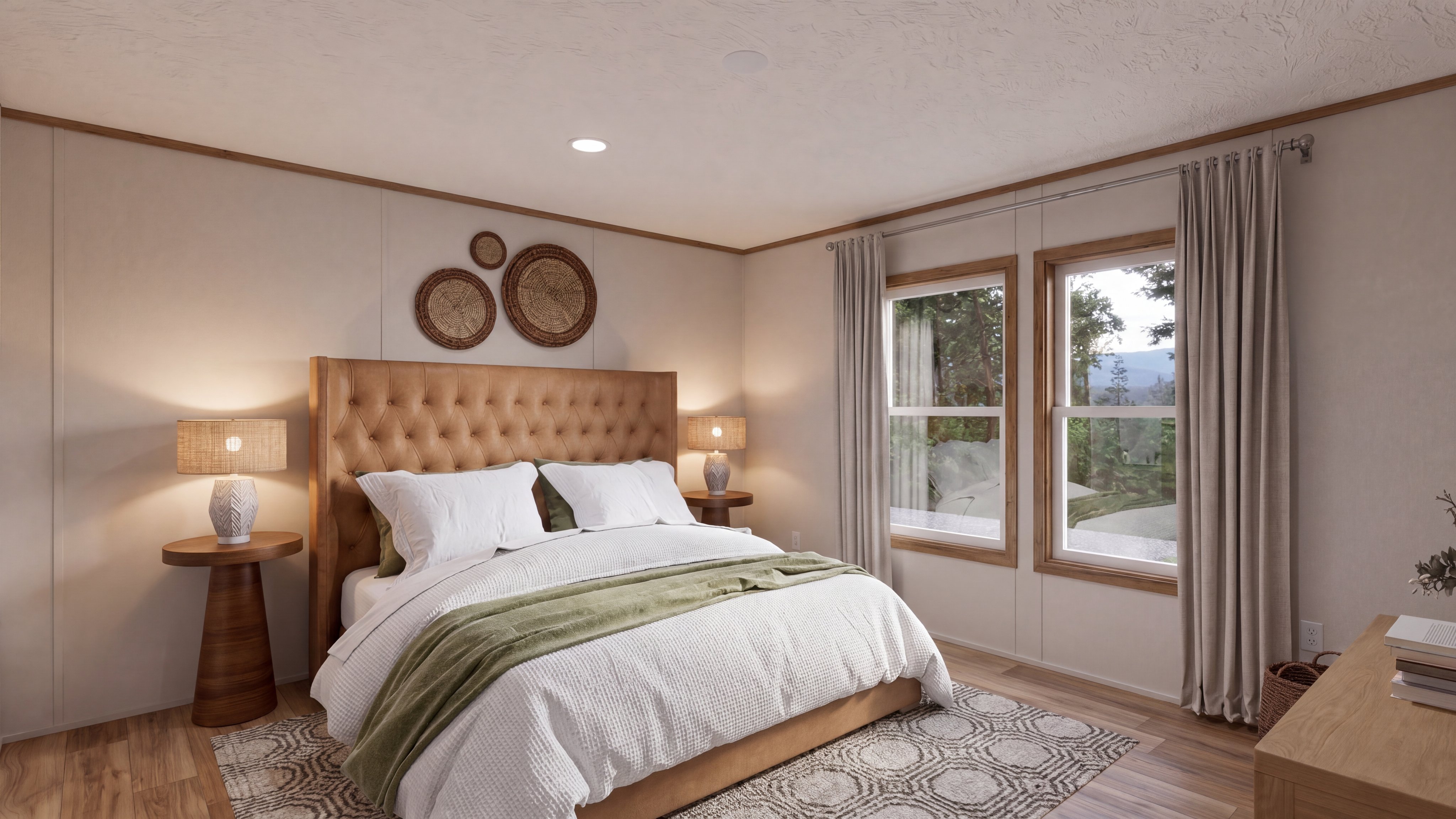 Primary bedroom rendering of the The Real Deal home.