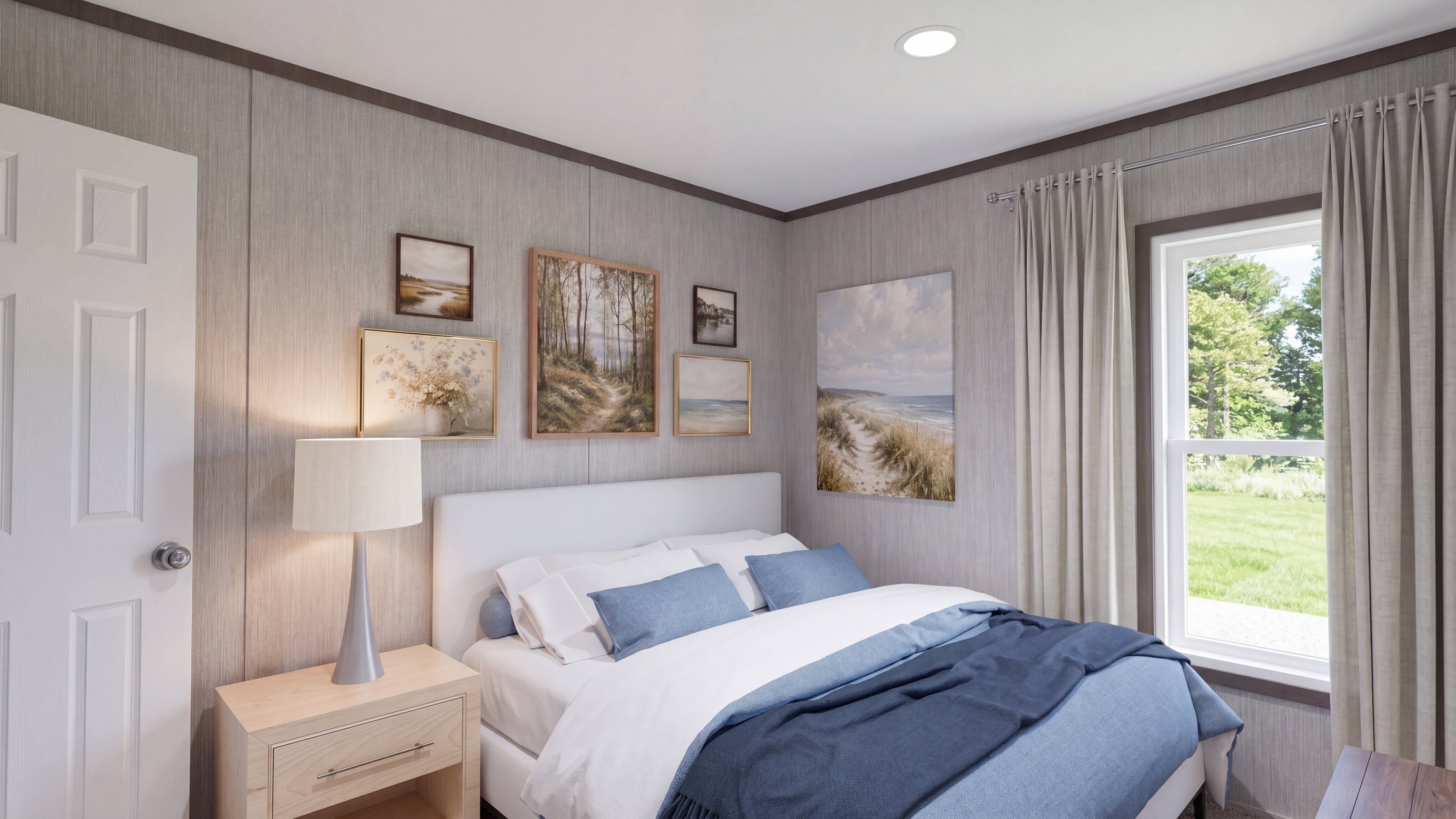 Bedroom rendering of the The Seaside home.