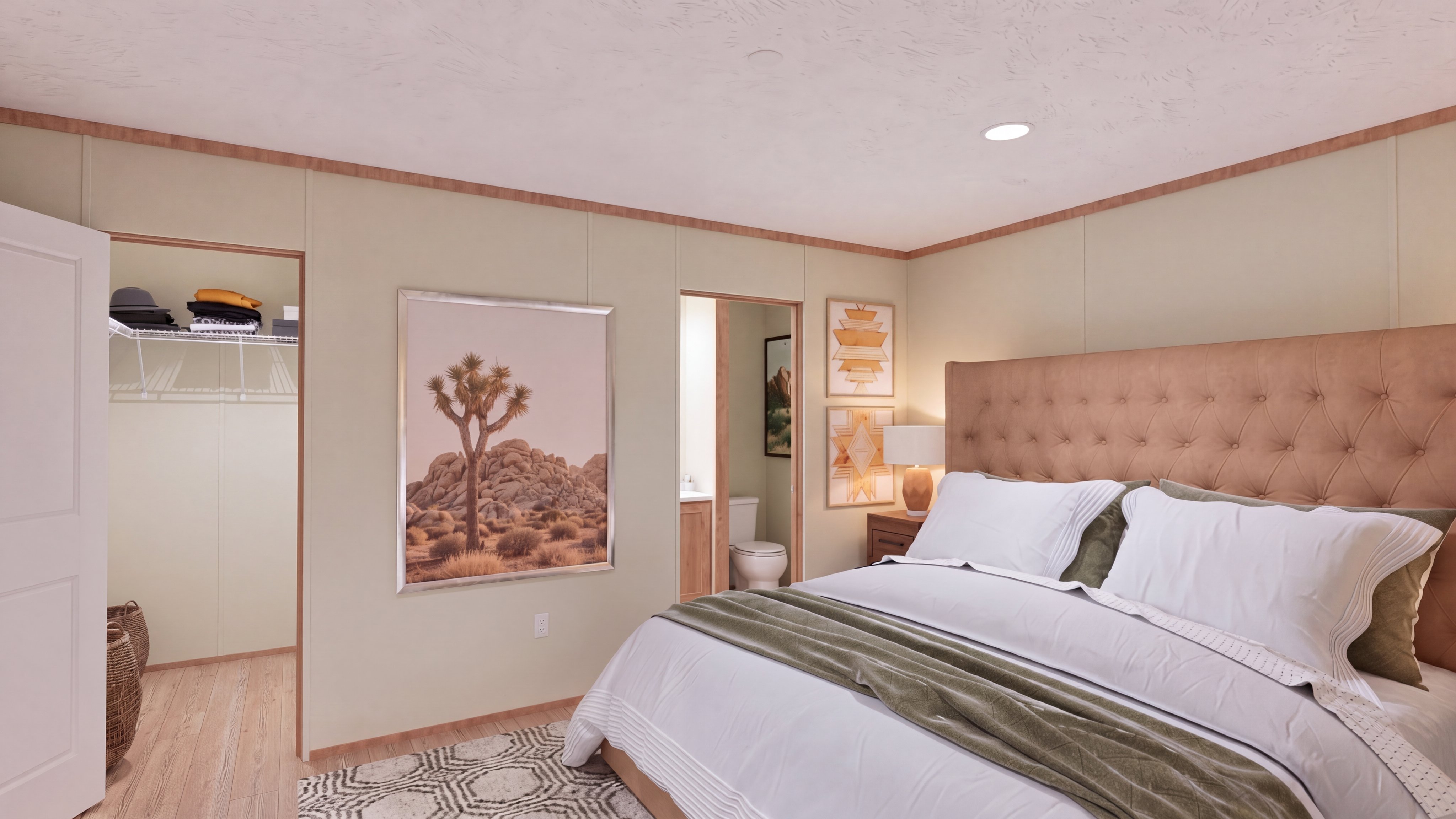 Primary bedroom rendering of the Lewis home.
