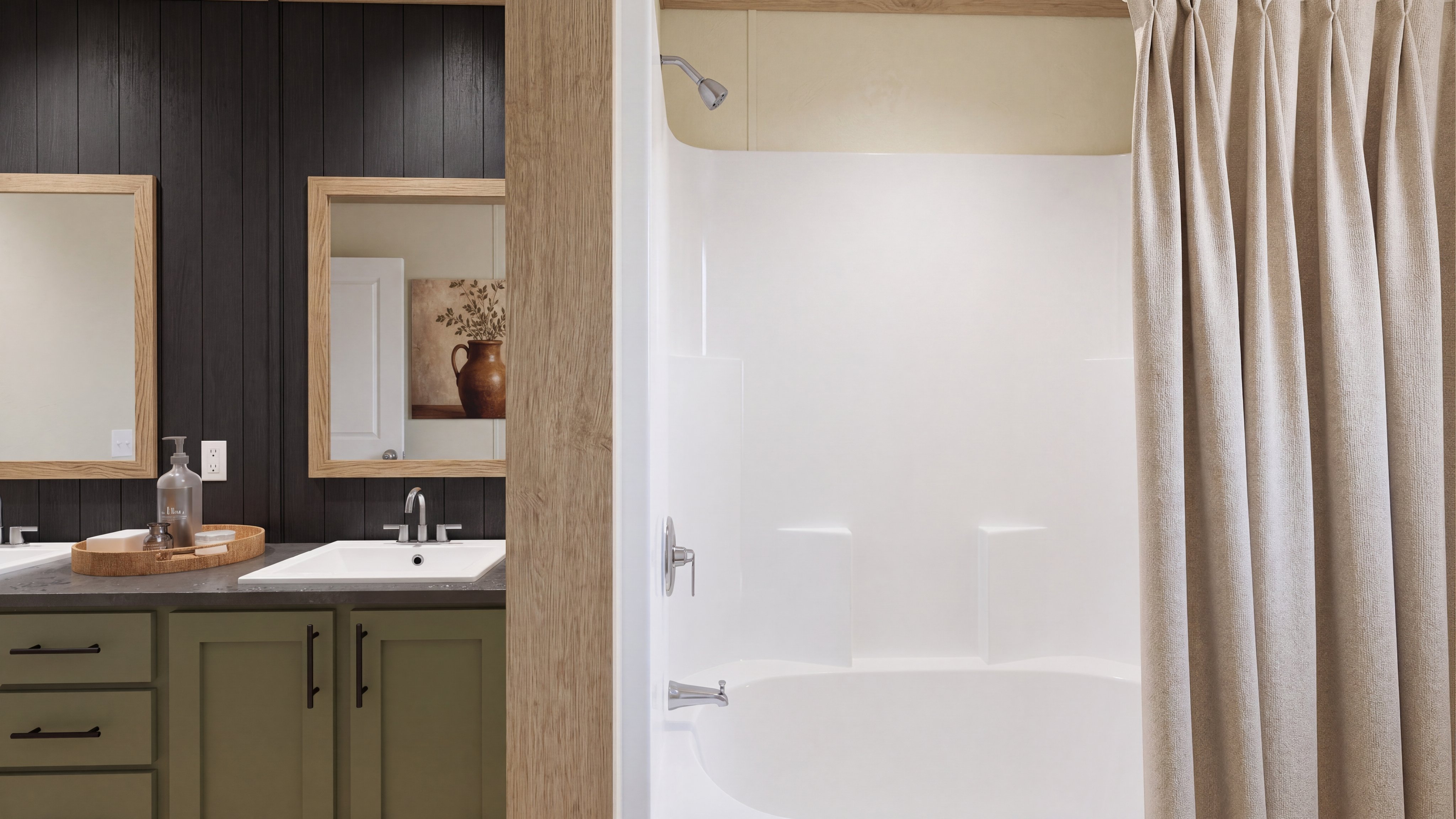 Primary bathroom rendering of the Desoto home.