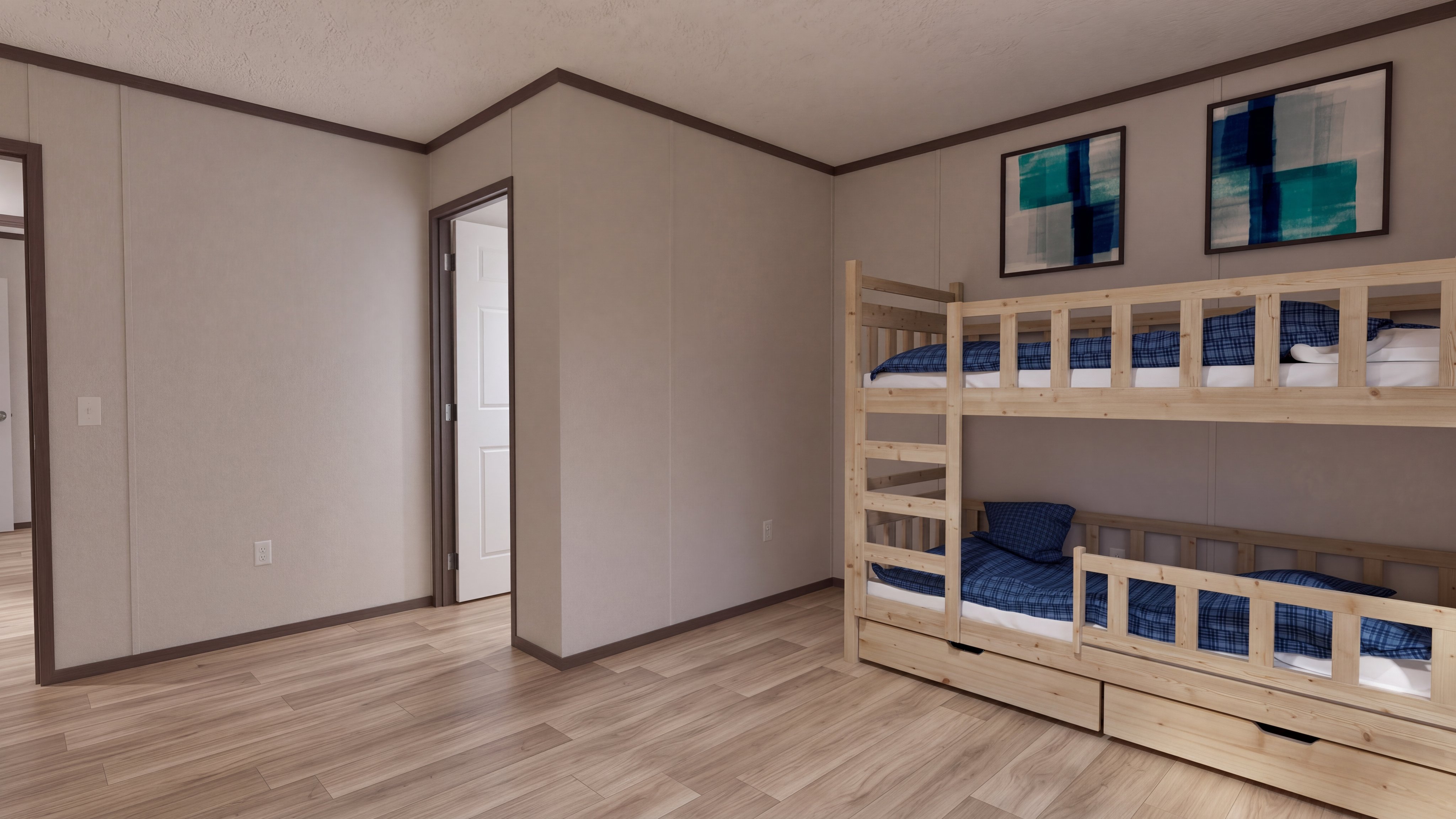 Bedroom rendering of the Discover home.