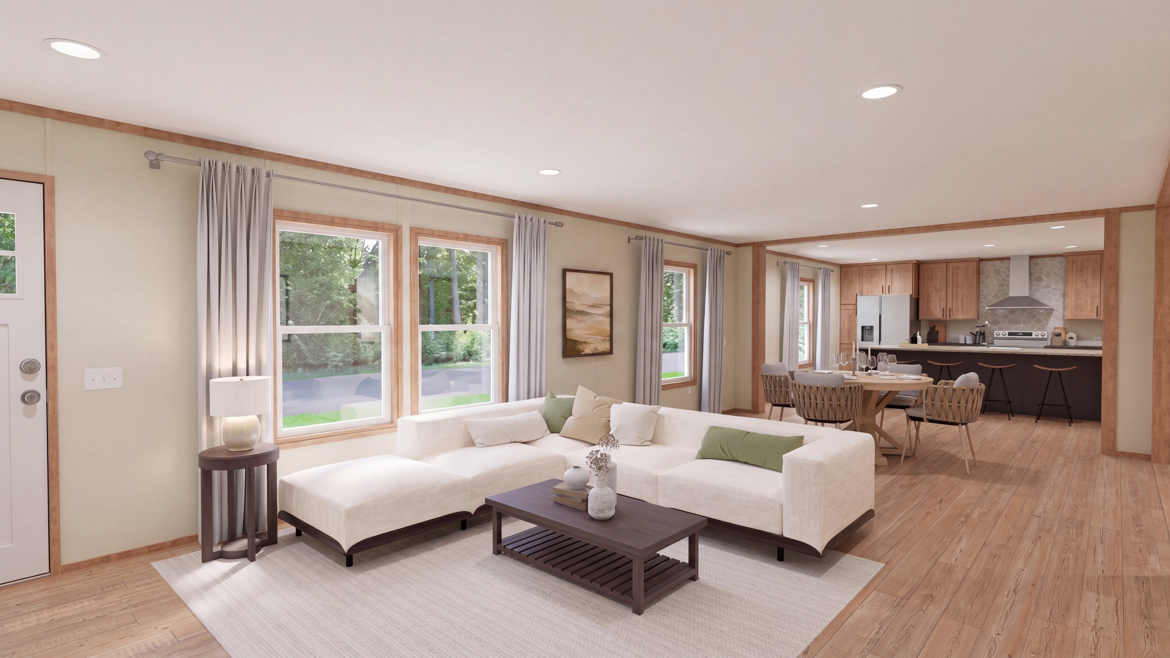 Living room rendering of the Everest home.
