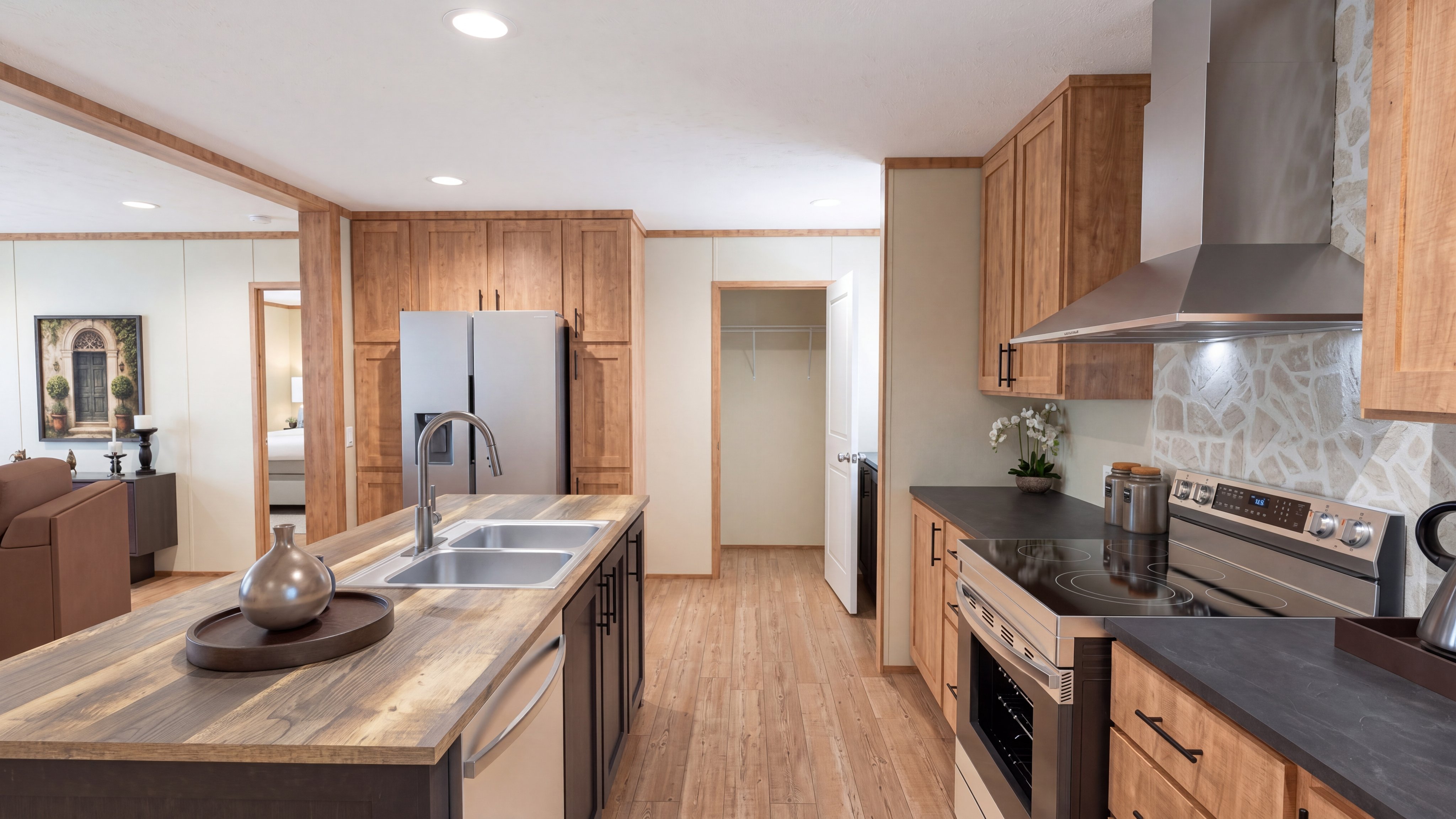 Kitchen rendering of the Crockett home.