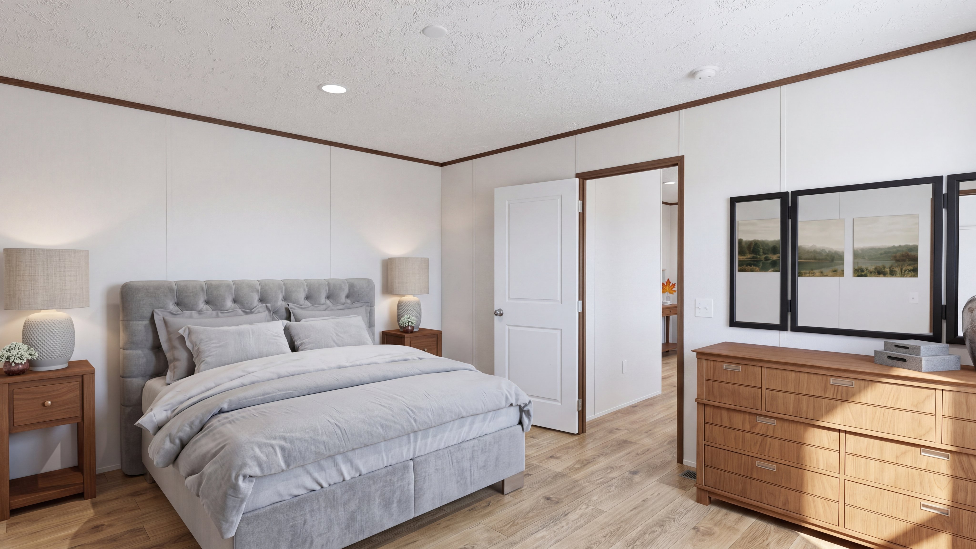 Primary bedroom rendering of the Select 16723b home.