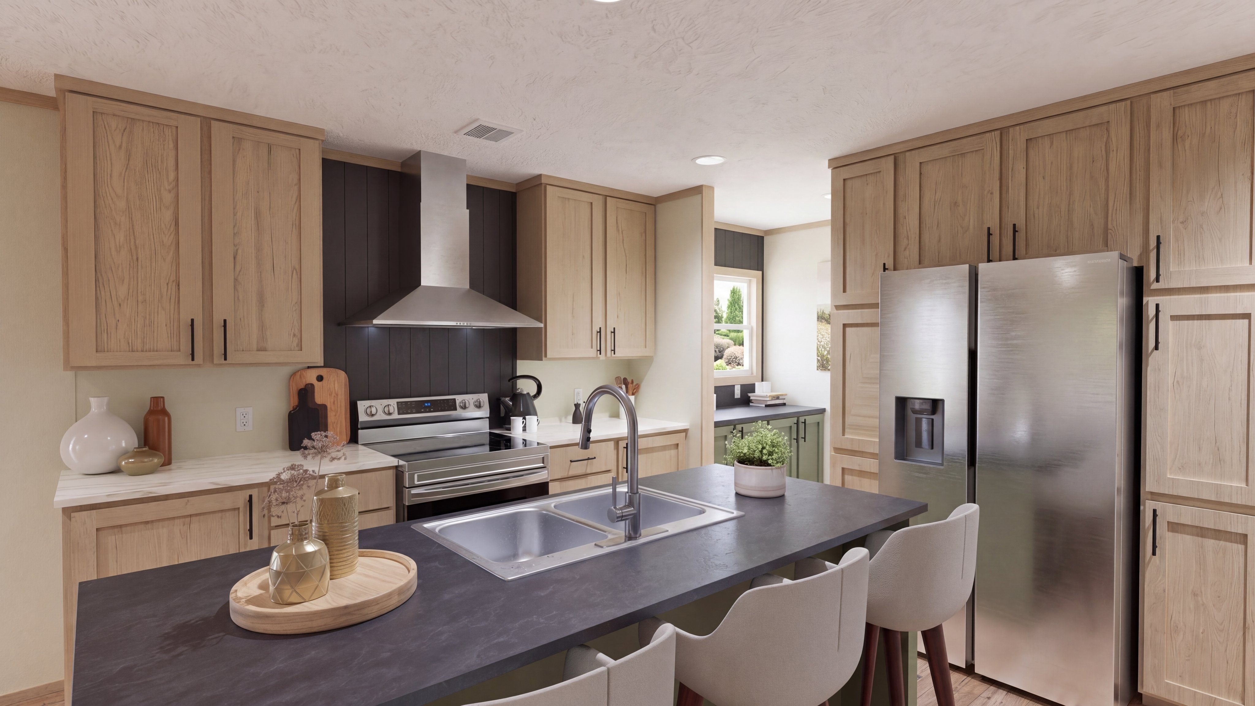 Kitchen rendering of the Zion home.