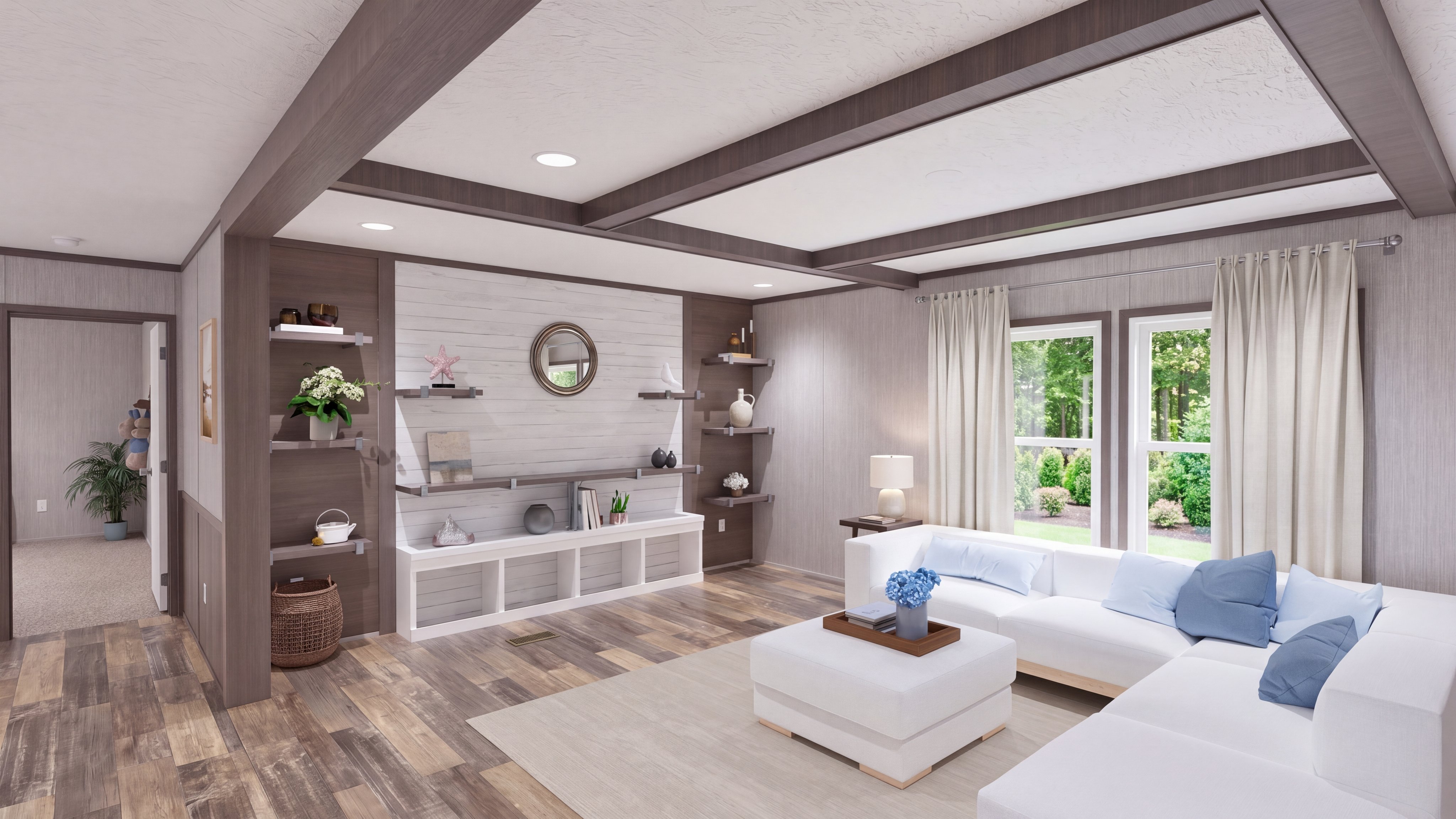 Living room rendering of the The Shoreline home.