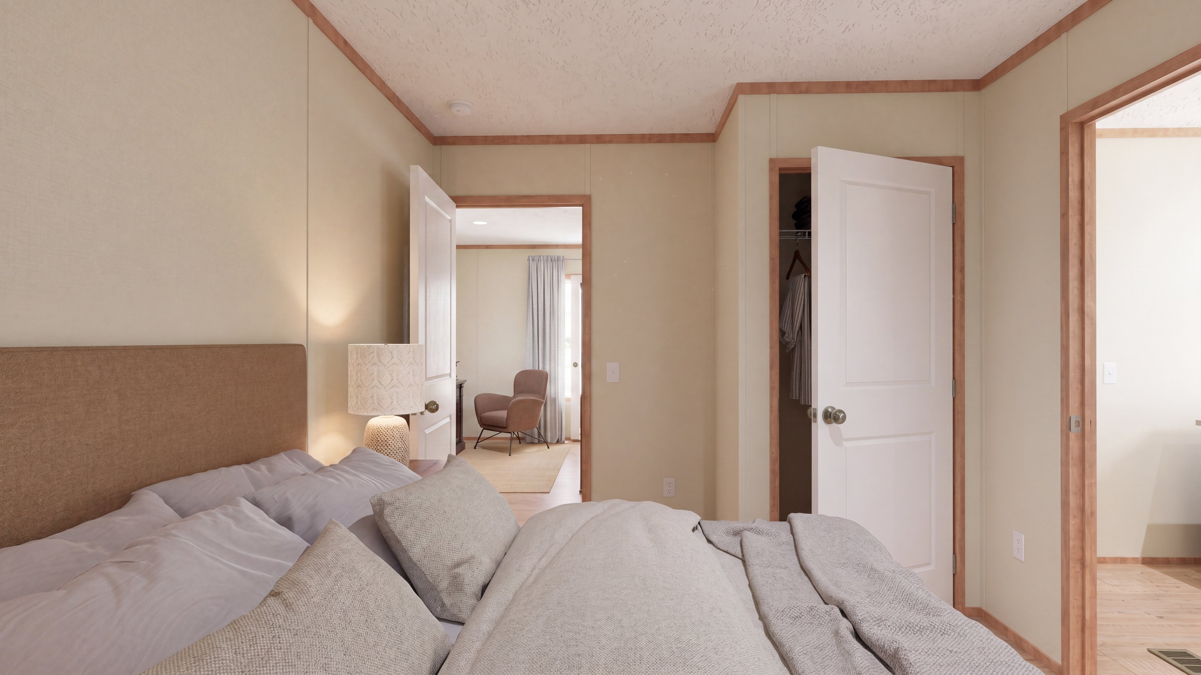 Bedroom rendering of the Rainier home.