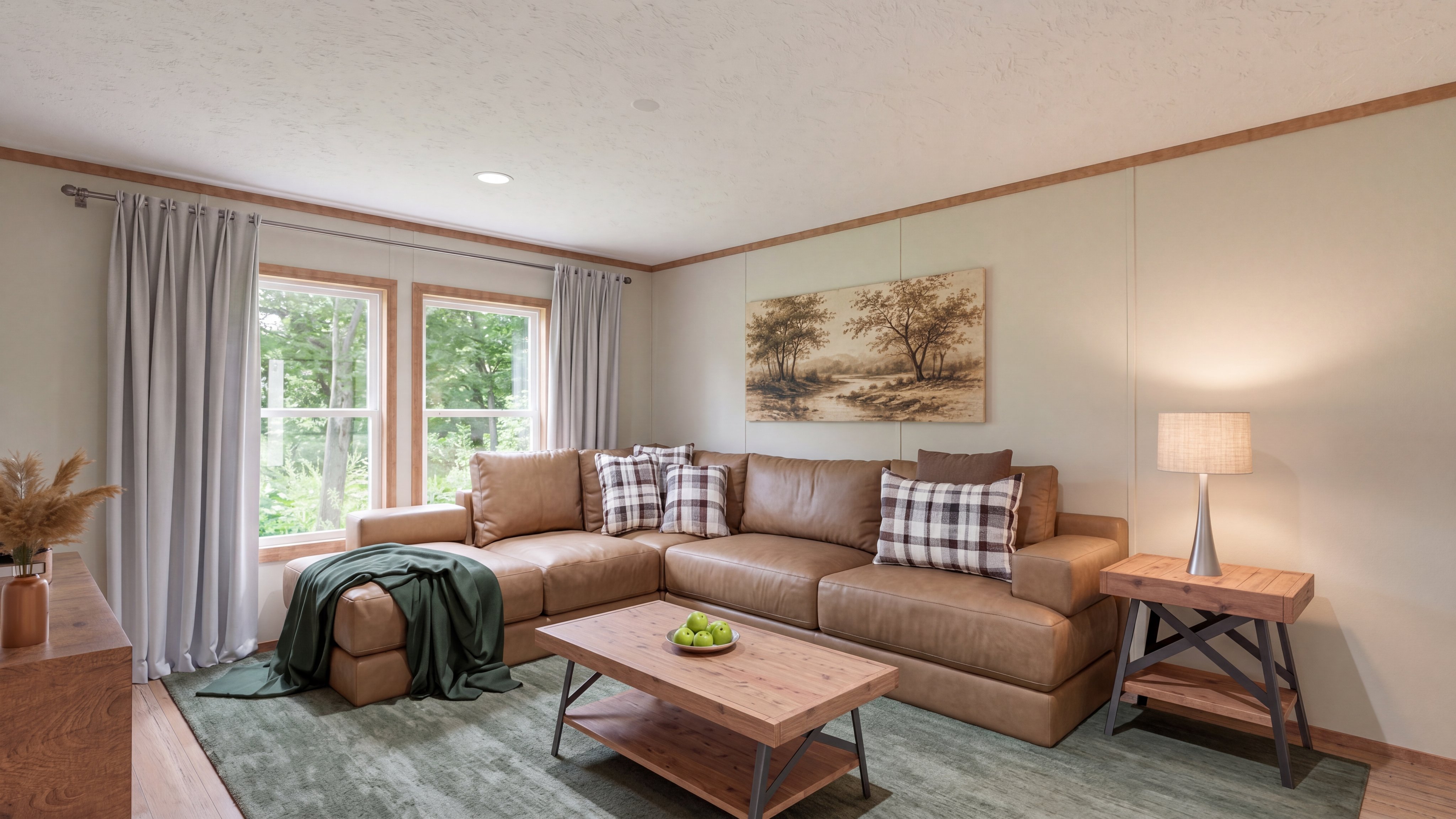Den rendering of the Sevier home.