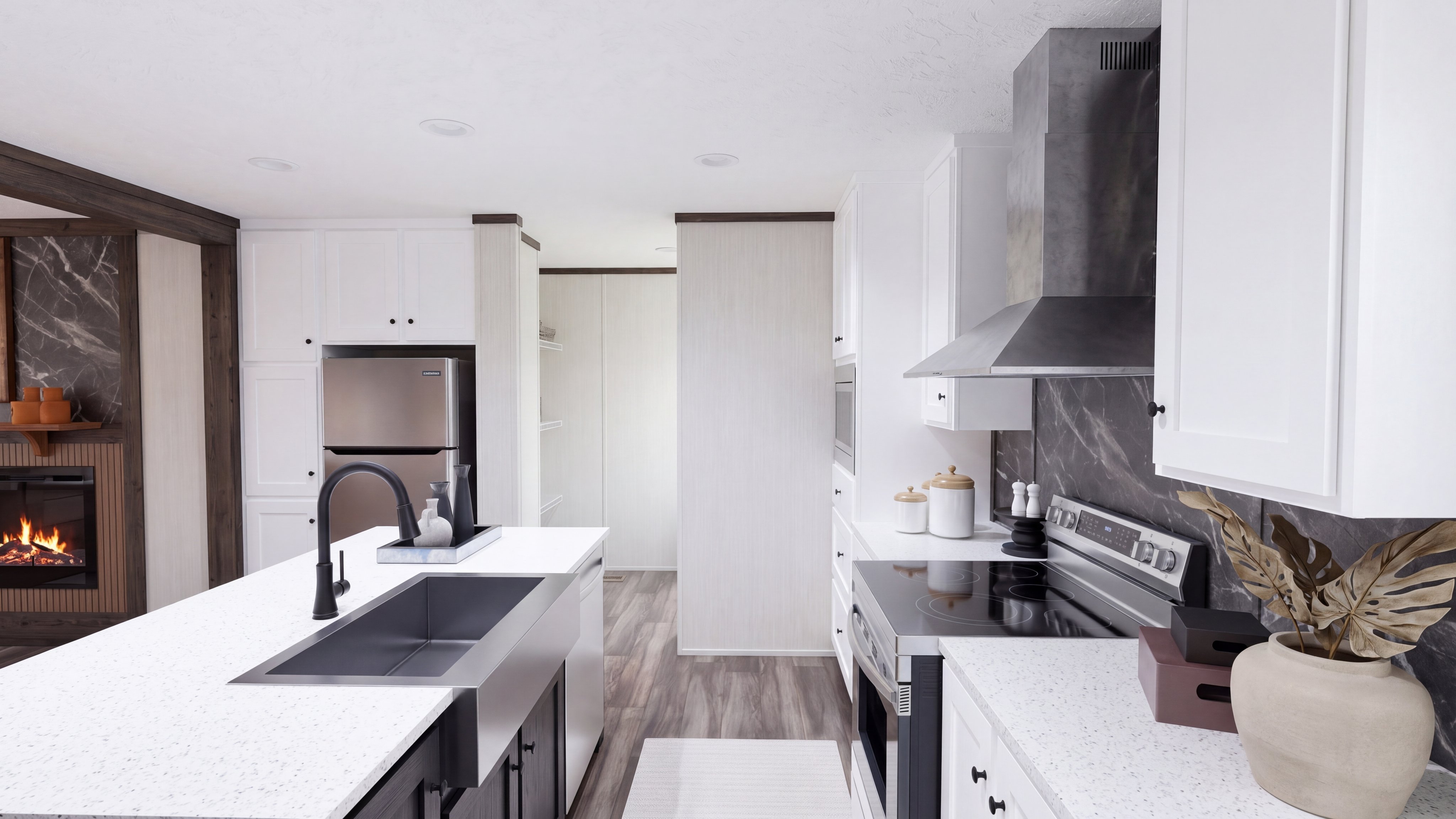 Kitchen rendering of the The Dark Nova home.