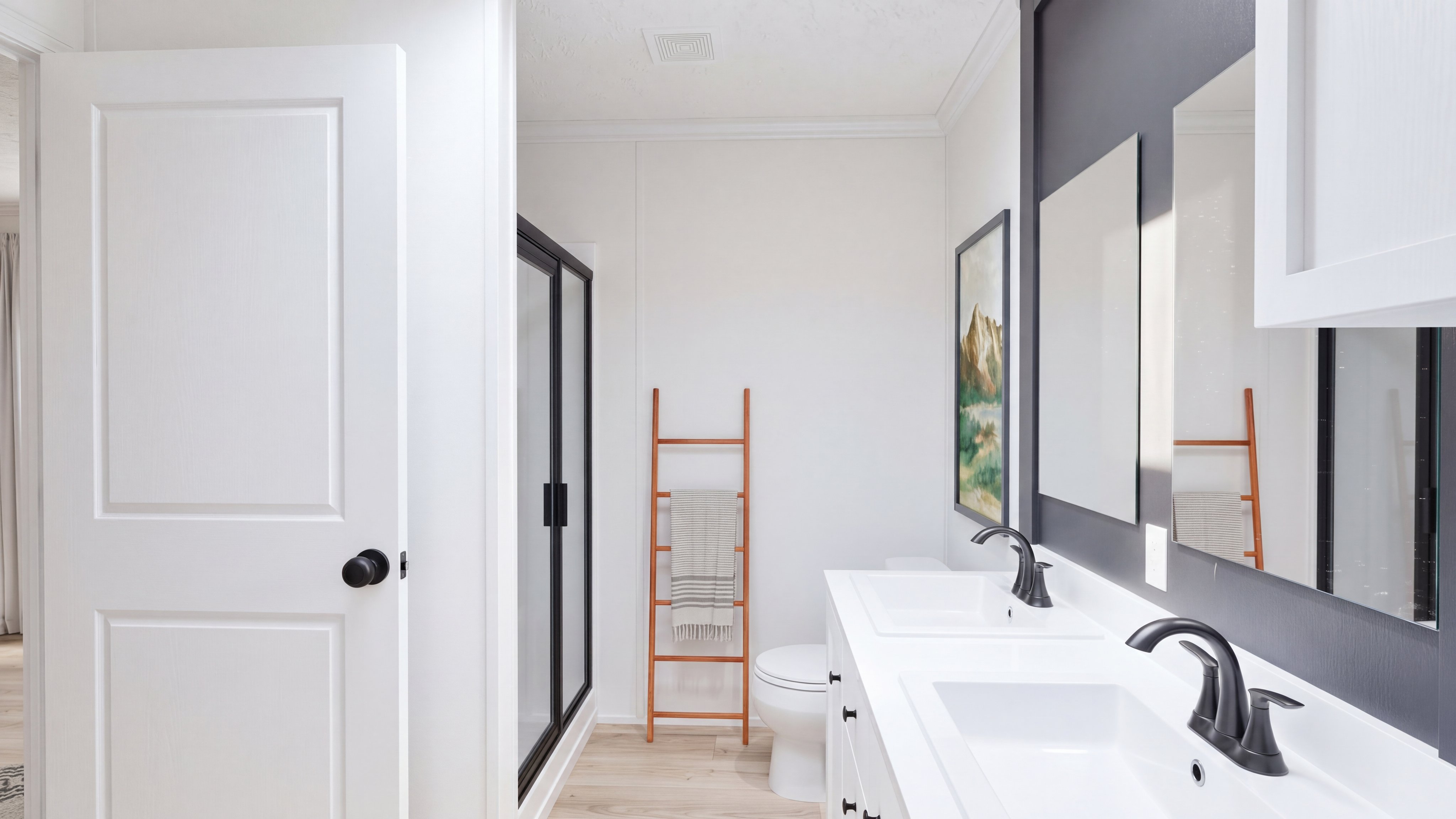 Primary bathroom rendering of the Anniversary 16763 home.