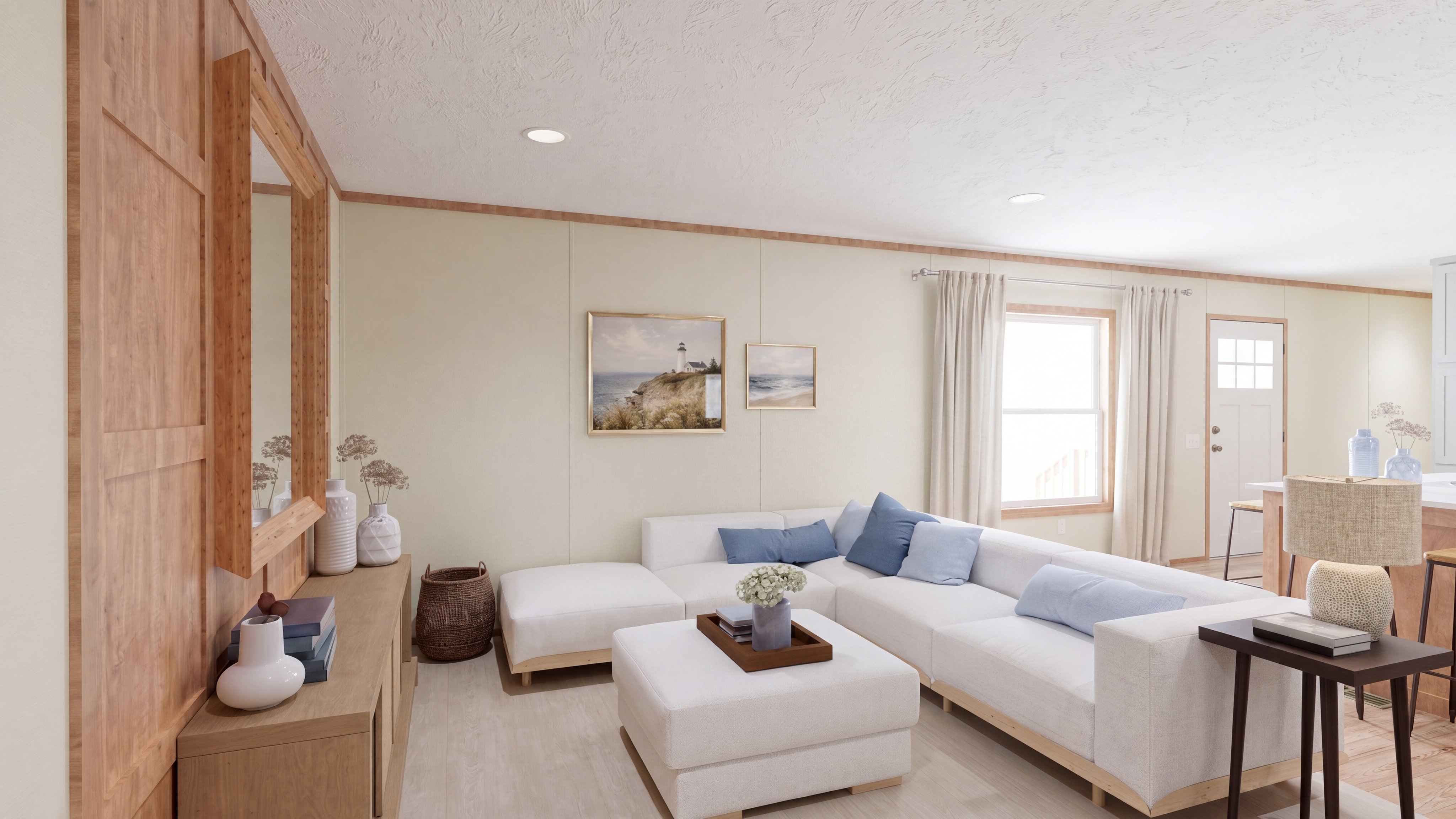 Living room rendering of the Sydney home.