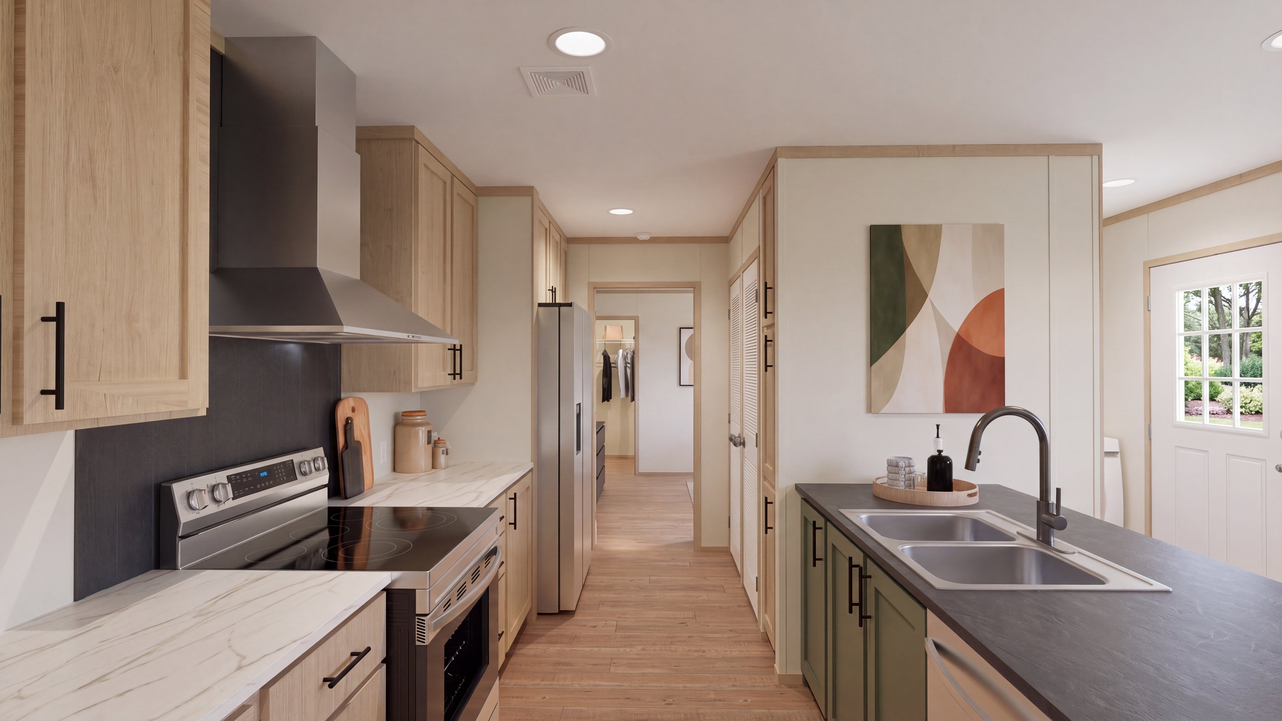 Kitchen rendering of the Clark home.