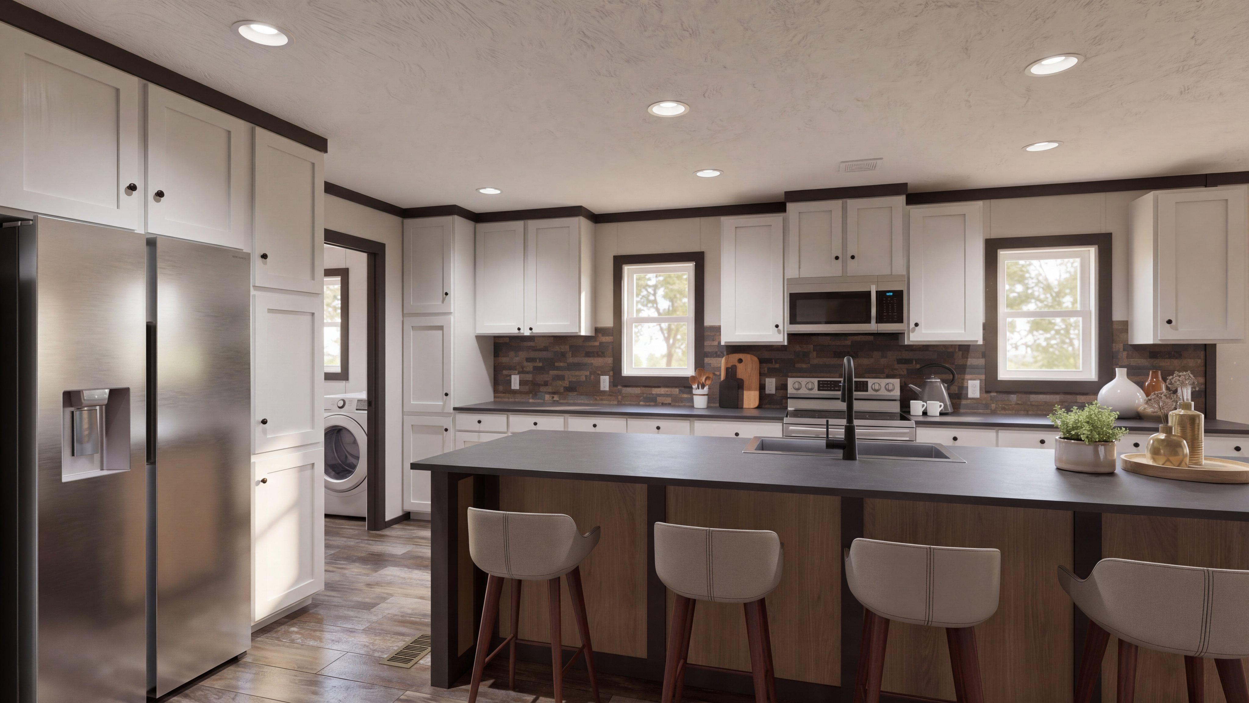 Kitchen rendering of the Boujee 56 home.